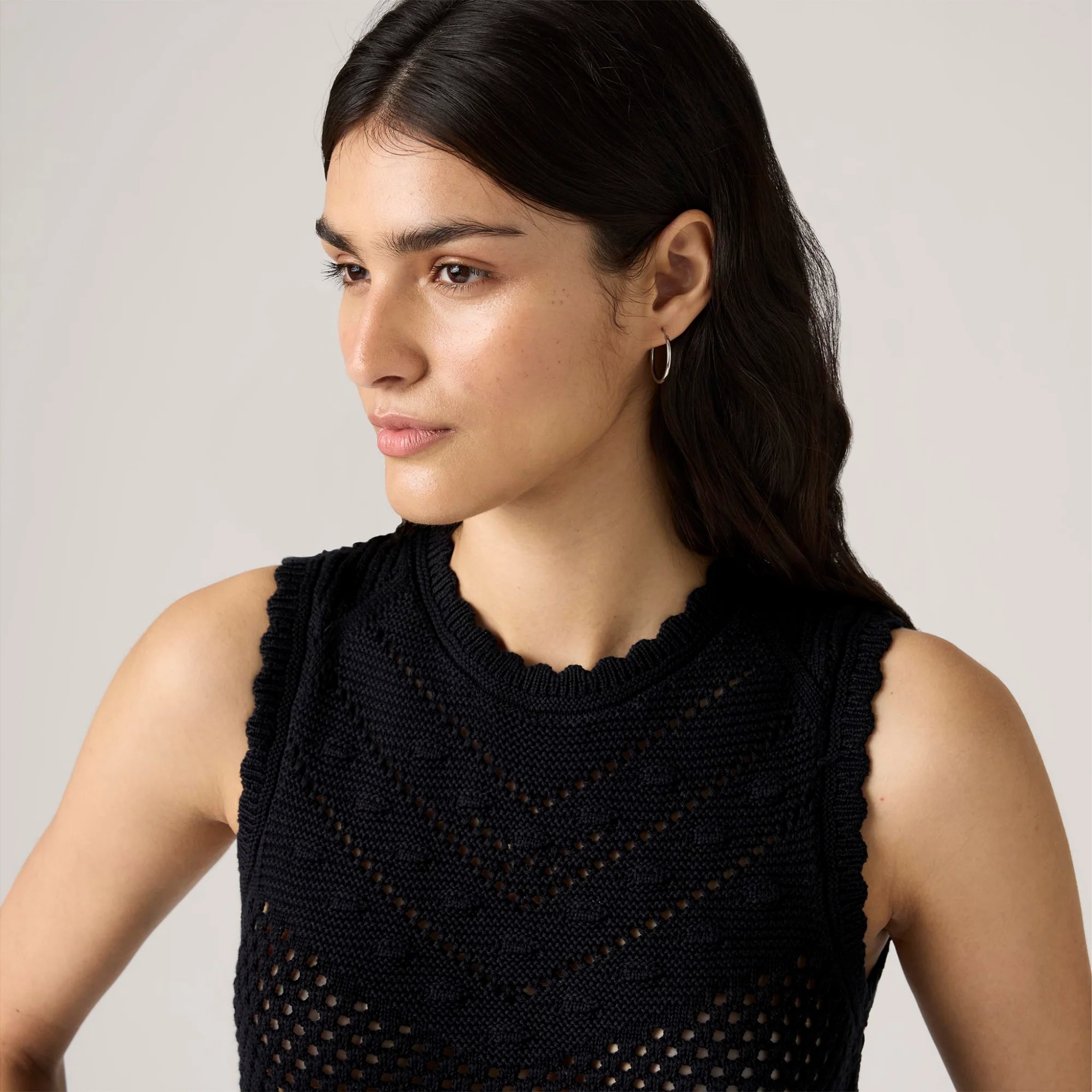 LEVI'S® WOMEN'S ADRIENNE CROCHET TANK - BLACK - Image 4