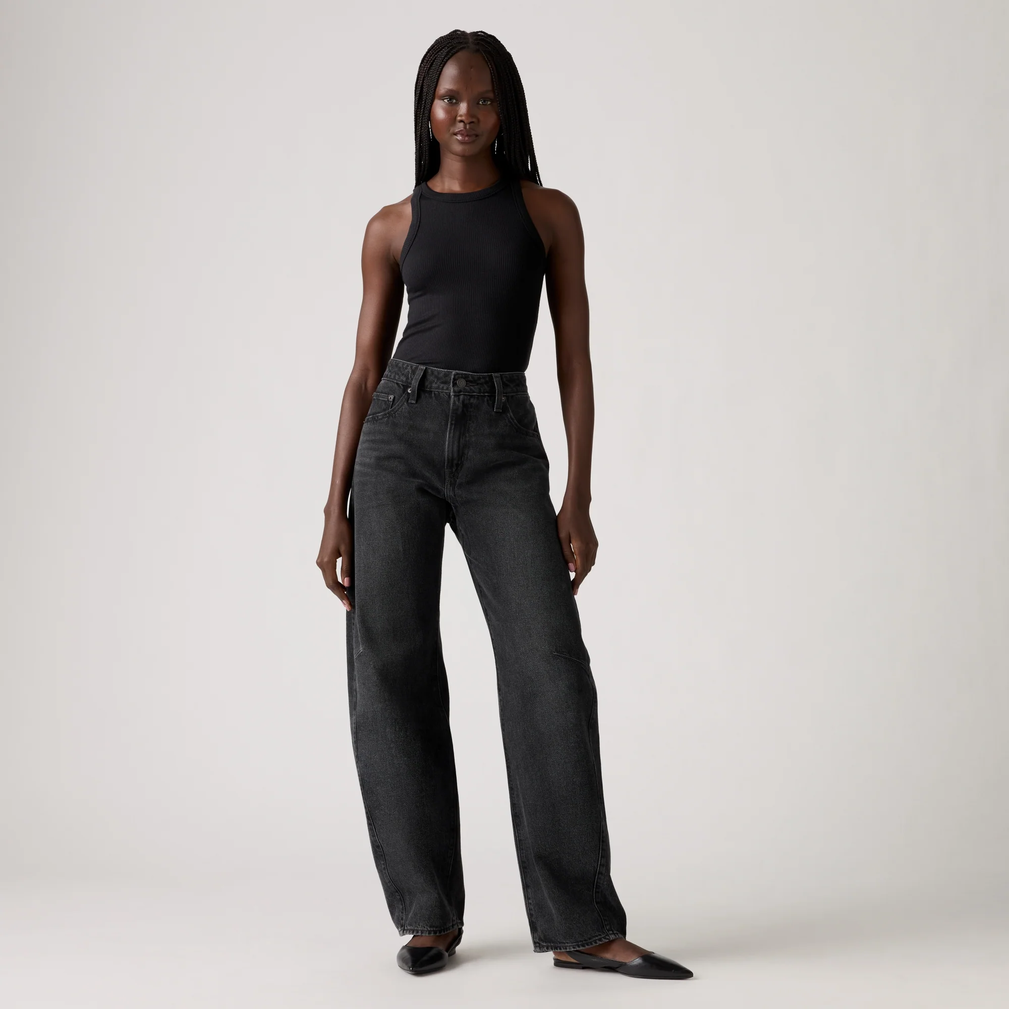LEVI'S® WOMEN'S BAGGY DAD BARREL JEANS - BLACK - Image 2