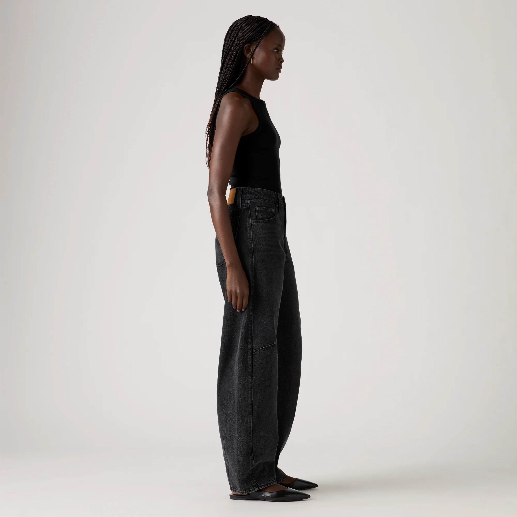 LEVI'S® WOMEN'S BAGGY DAD BARREL JEANS - BLACK - Image 4
