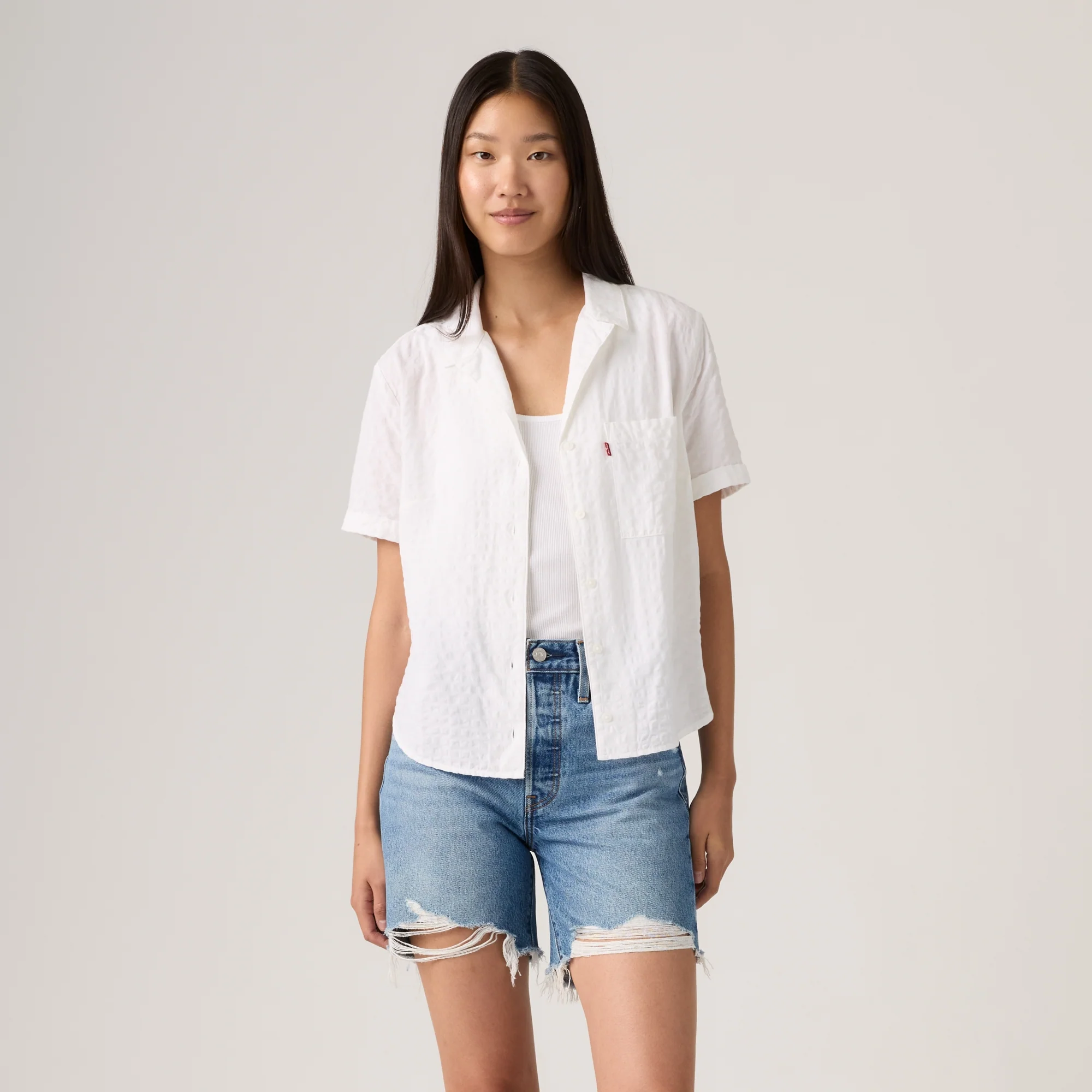 LEVI'S® WOMEN'S BENNIE CAMP SHIRT - MULTI COLOUR - Image 2