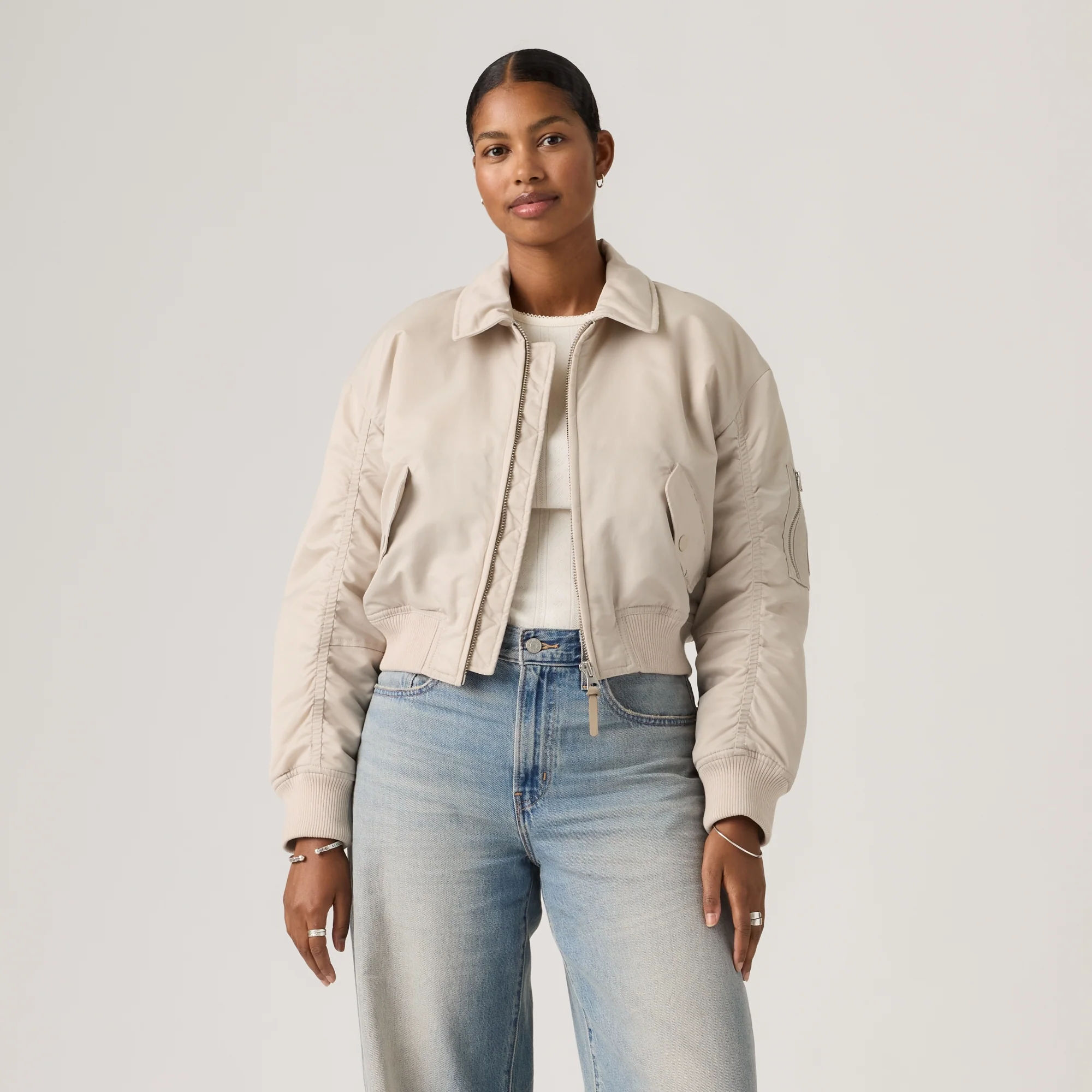 LEVI'S® WOMEN'S BOWIE CROPPED BOMBER JACKET - MULTI COLOUR - Image 2