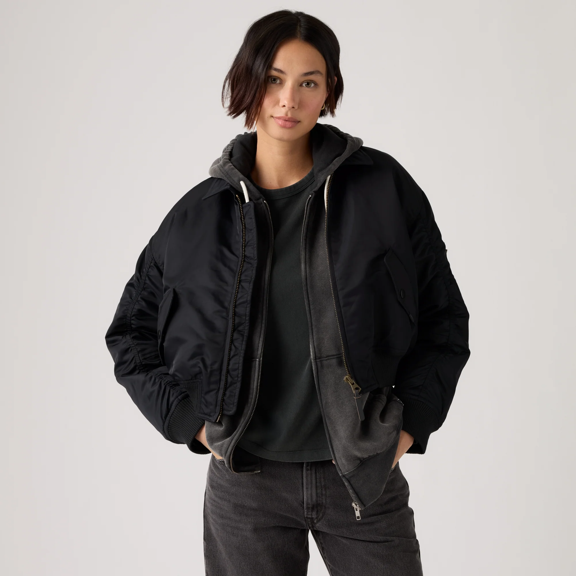 LEVI'S® WOMEN'S BOWIE CROPPED BOMBER JACKET - MULTI COLOUR