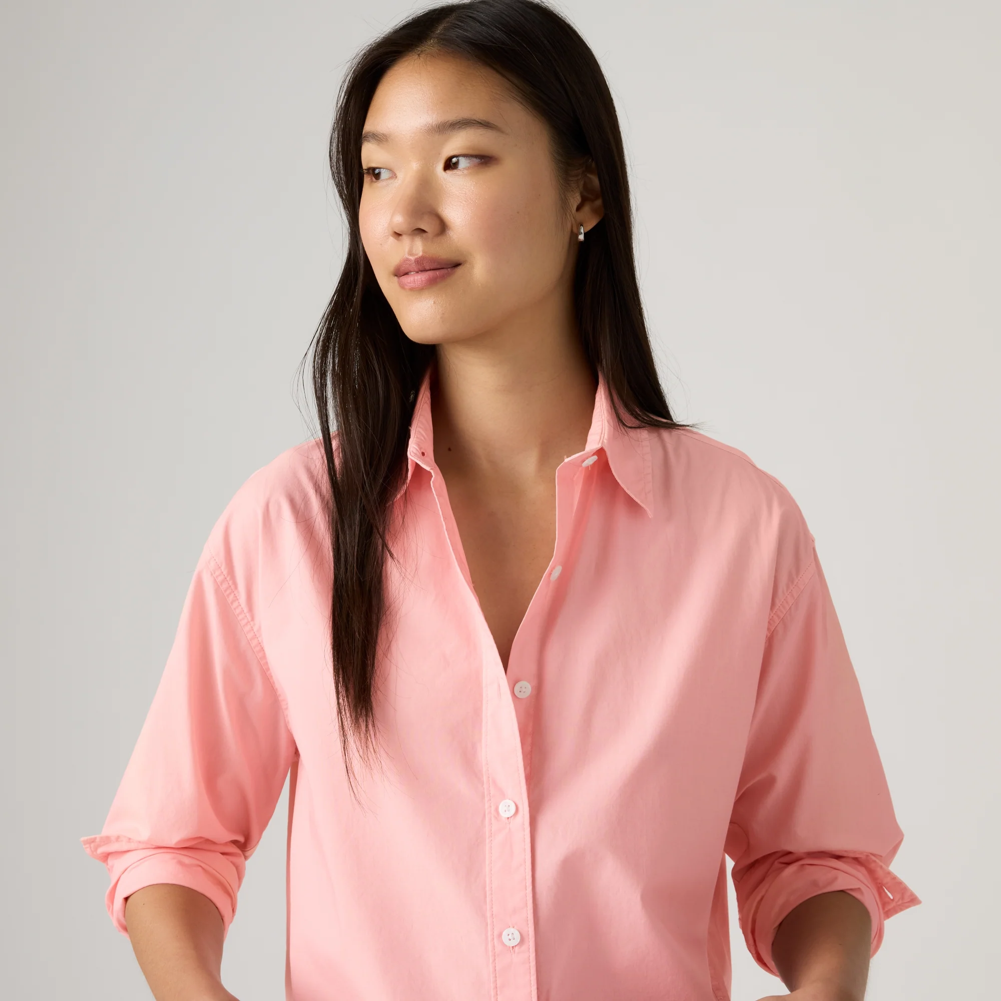 LEVI'S® WOMEN'S CROPPED HARLIE SHIRT - PINK - Image 4