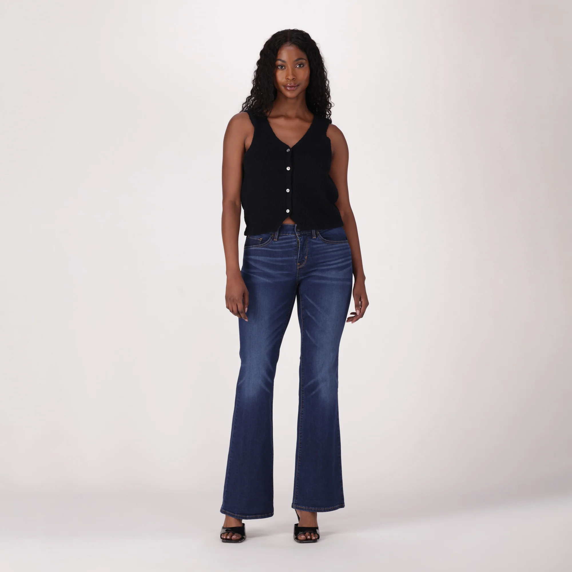 LEVI'S® WOMEN'S CURVY FLARE - DARK INDIGO WORN IN