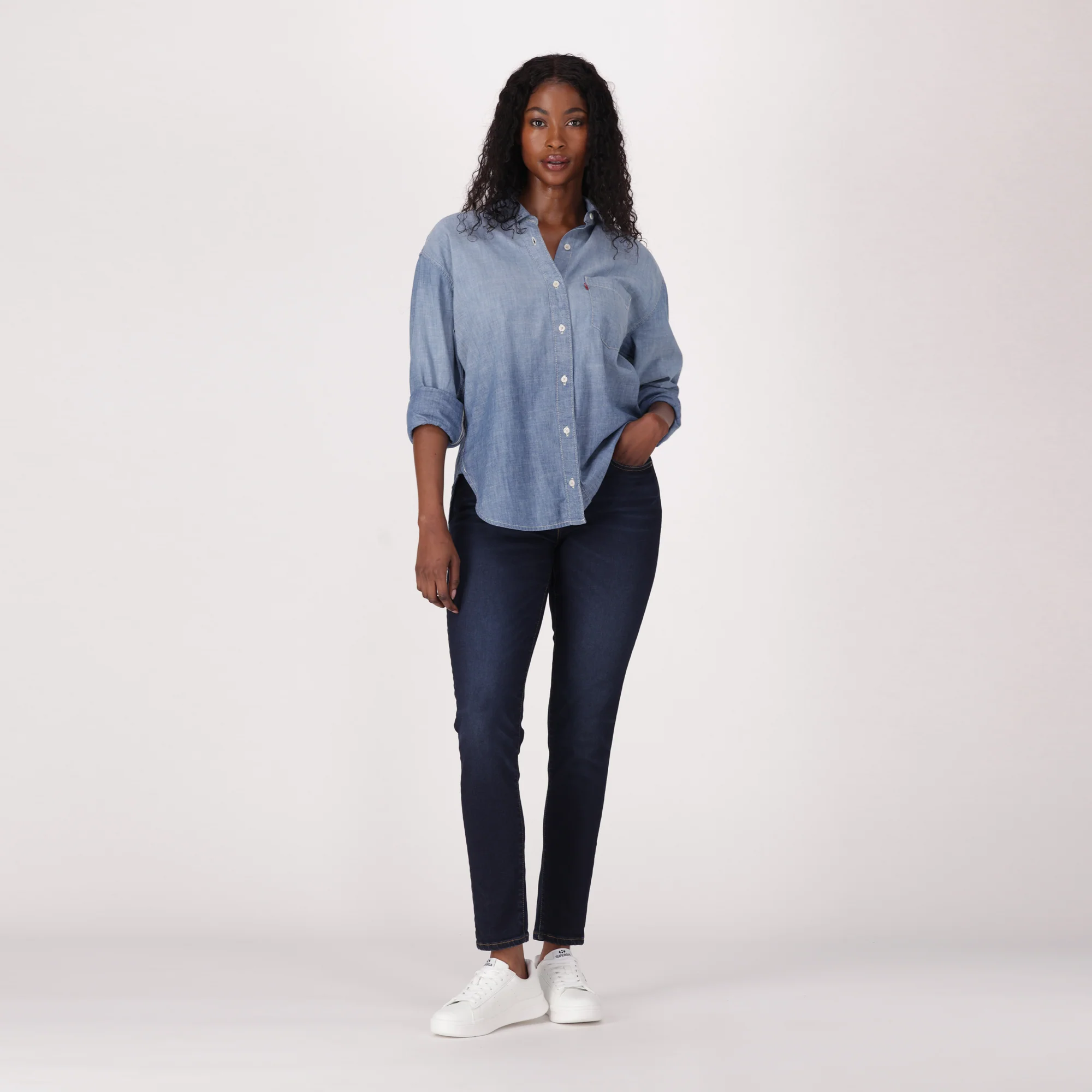 LEVI'S® WOMEN'S CURVY HIGH-RISE SUPER SKINNY - DARK INDIGO WORN IN