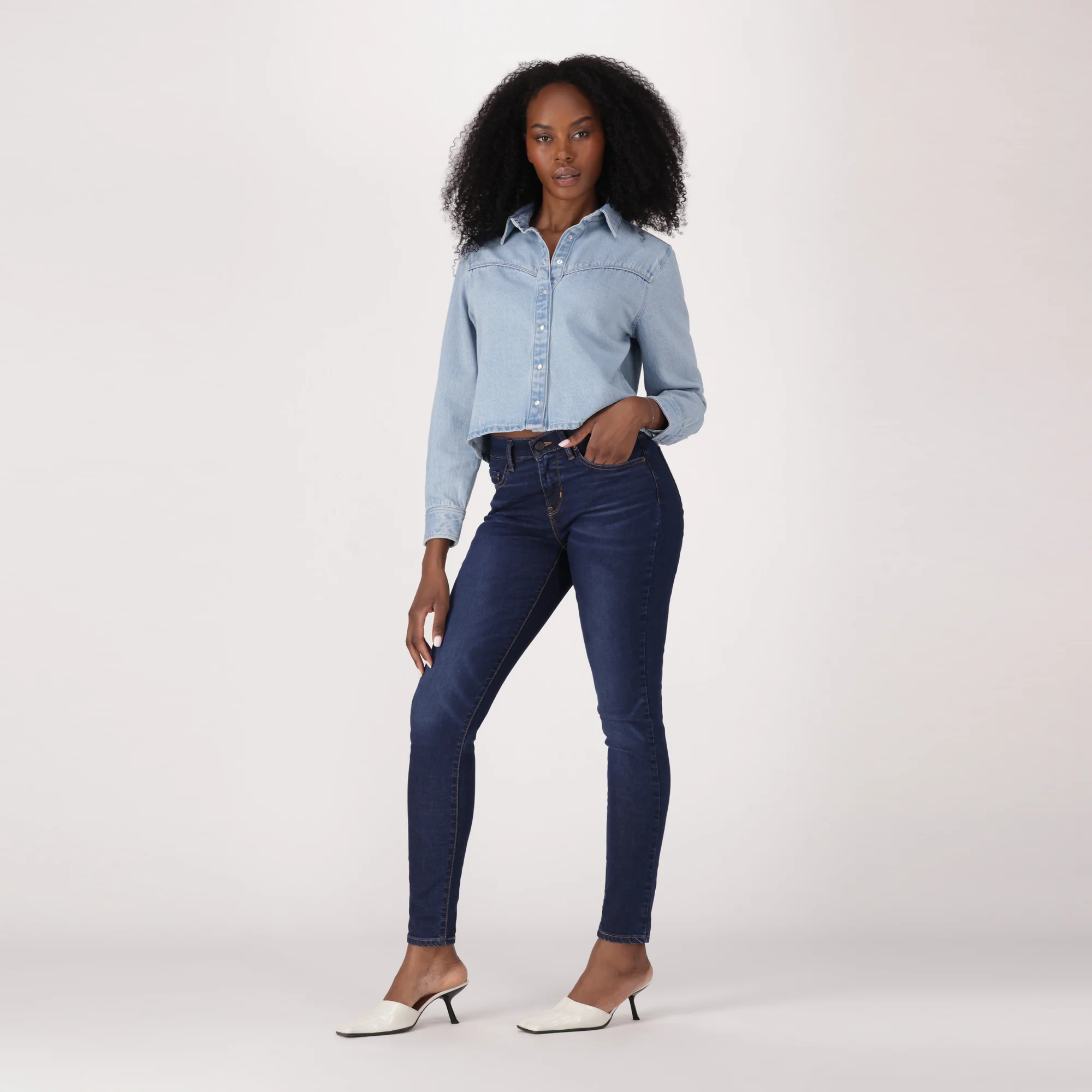 LEVI'S® WOMEN'S CURVY SKINNY - DARK INDIGO WORN IN