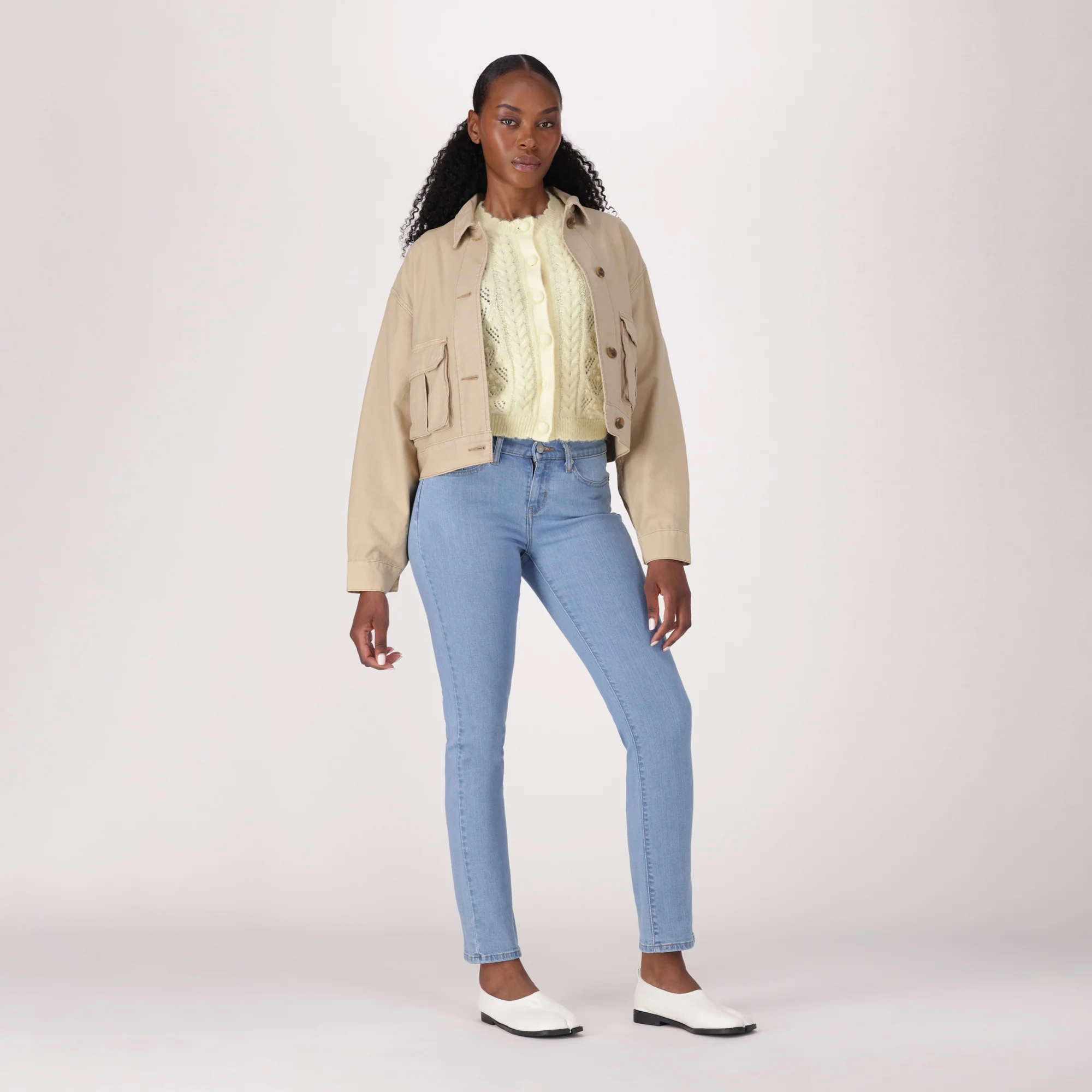 LEVI'S® WOMEN'S CURVY STRAIGHT - MED INDIGO - WORN IN