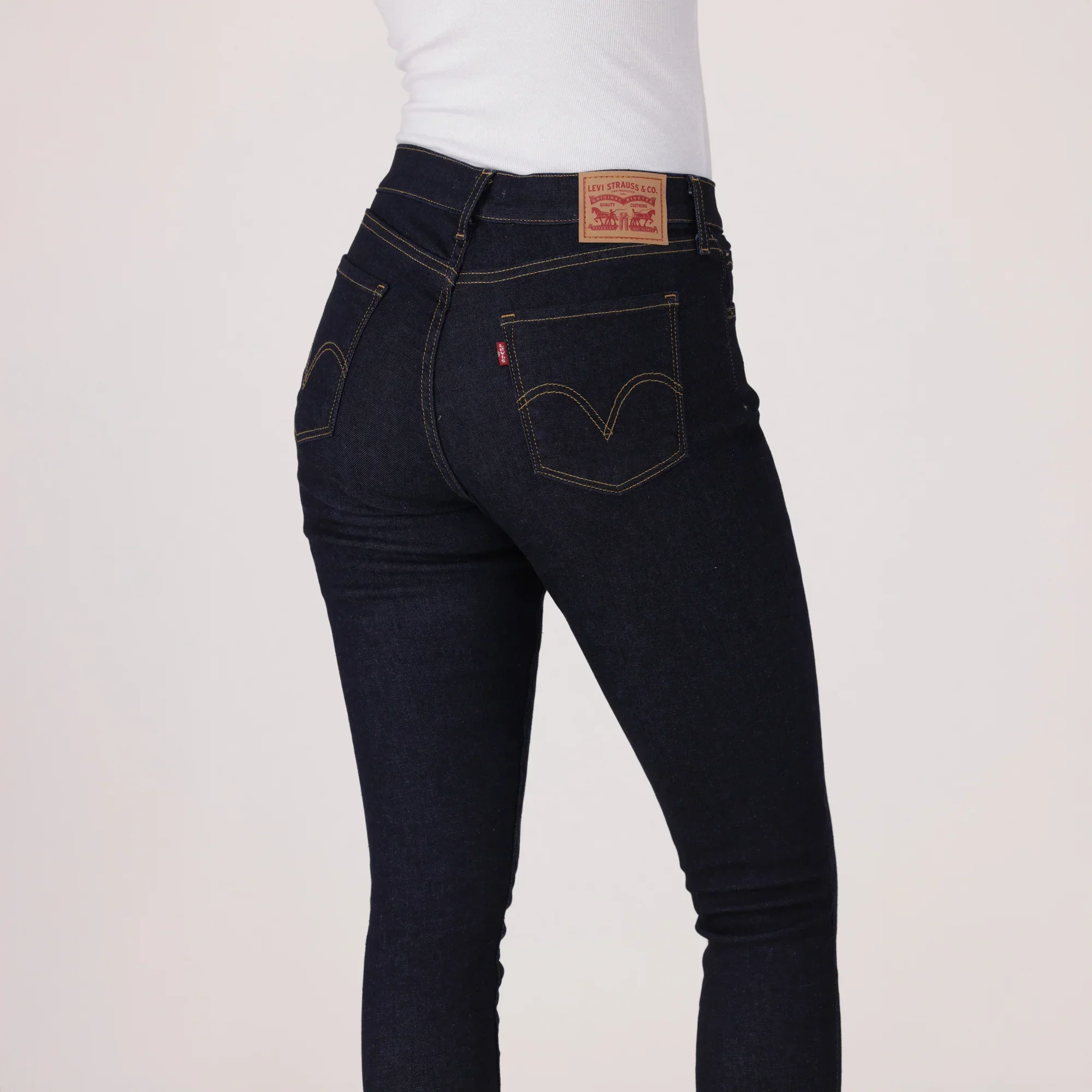 LEVI'S® WOMEN'S CURVY SUPER SKINNY - DARK INDIGO - FLAT FINISH - Image 5