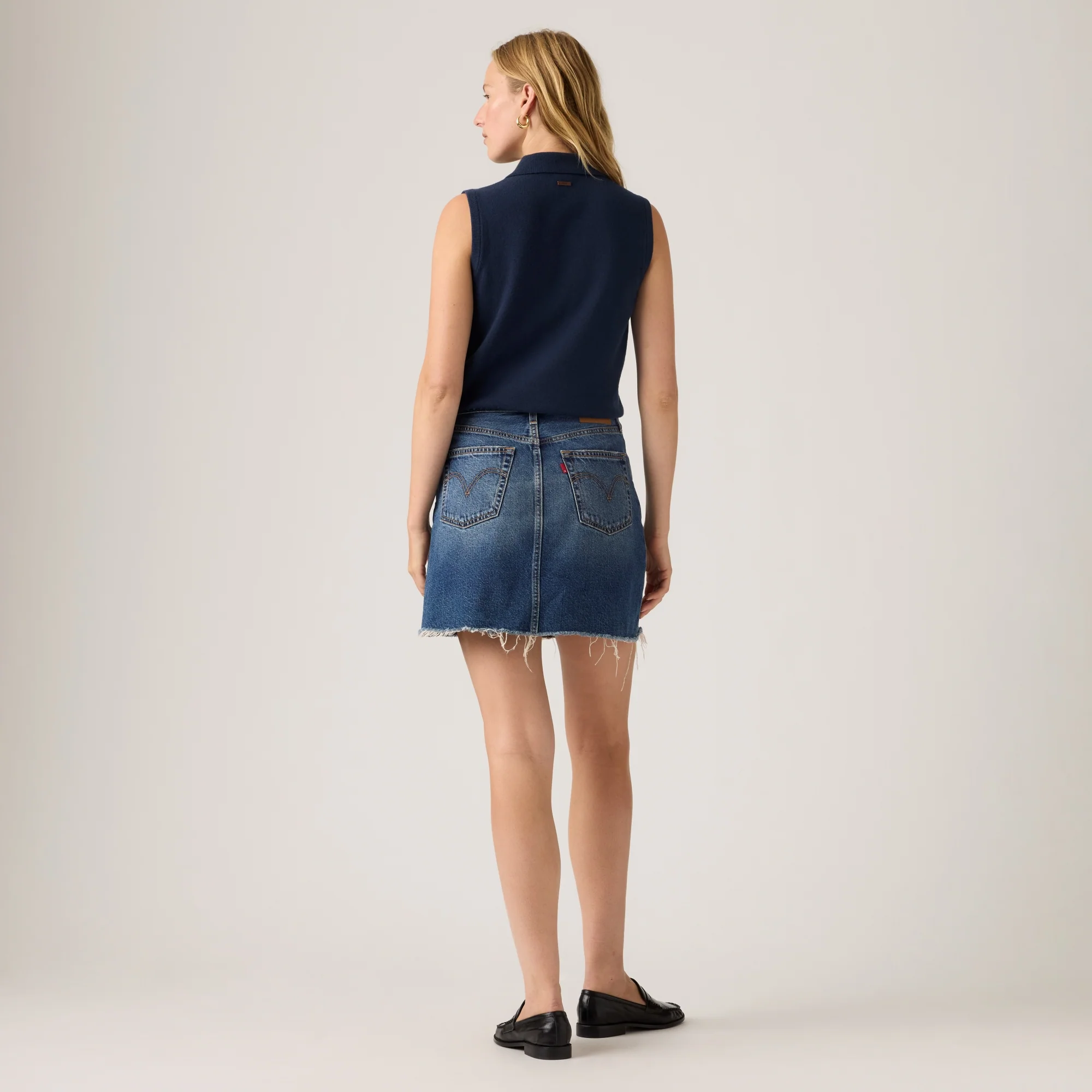 LEVI'S® WOMEN'S DECONSTRUCTED SKIRT - DARK INDIGO WORN IN - Image 3
