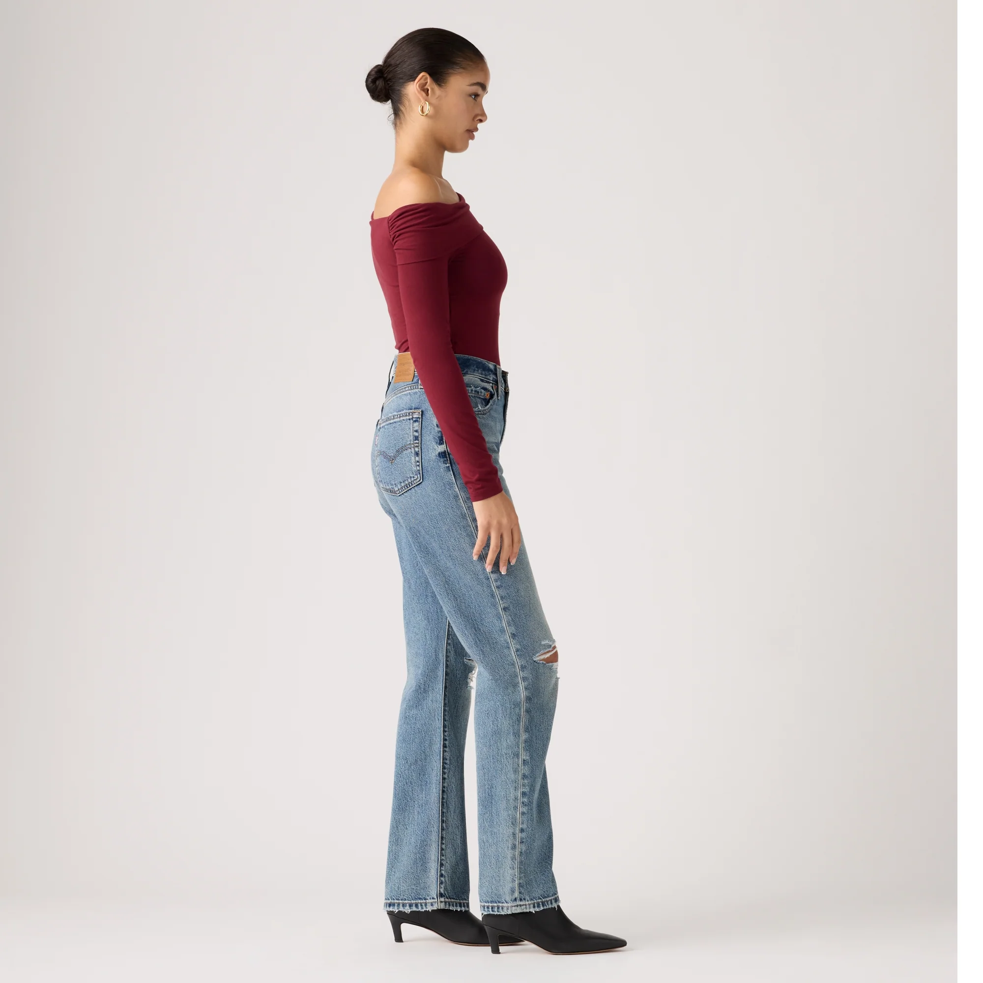 LEVI'S® WOMEN'S EASY DAD JEANS - BROWN - Image 4