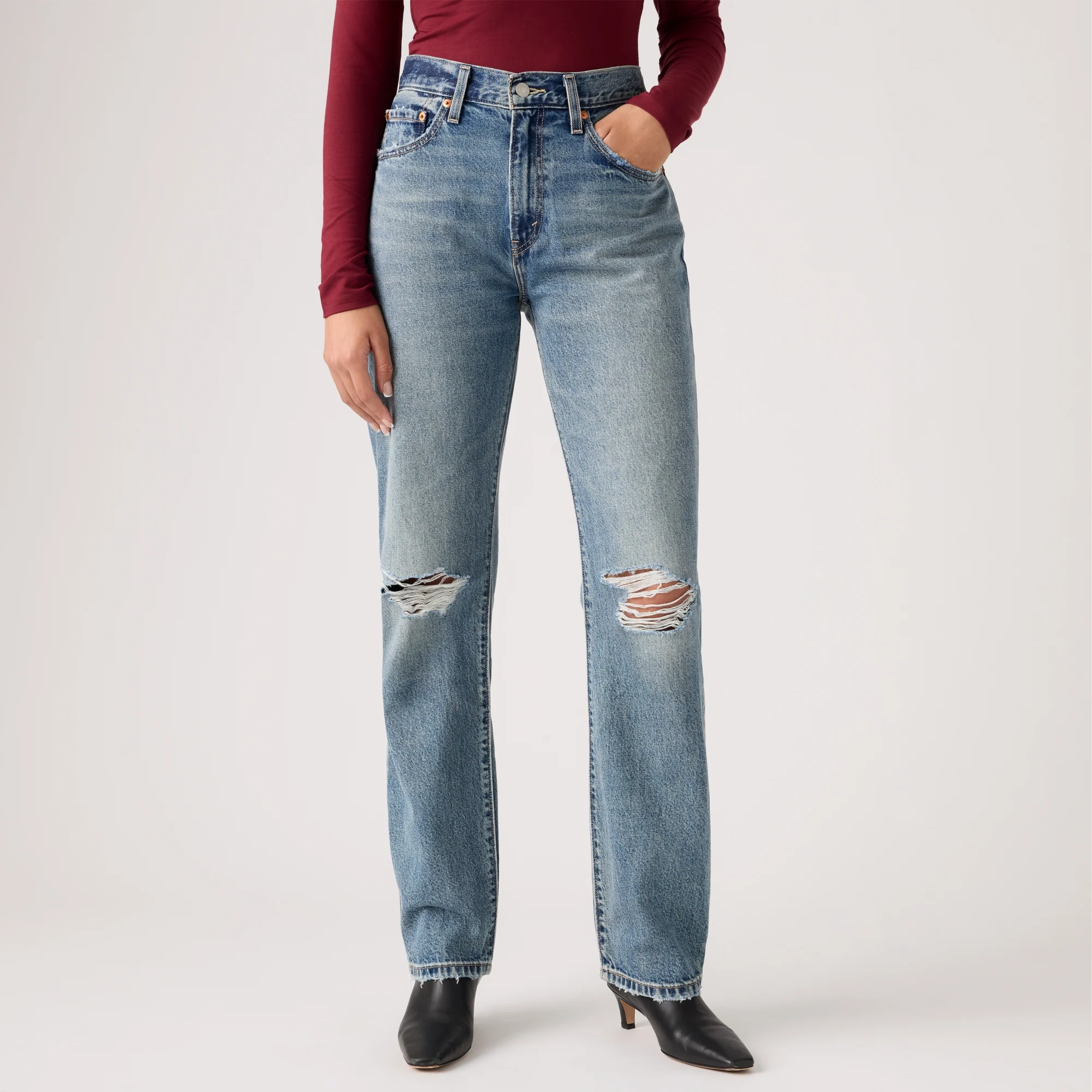 LEVI'S® WOMEN'S EASY DAD JEANS - BROWN - Image 5
