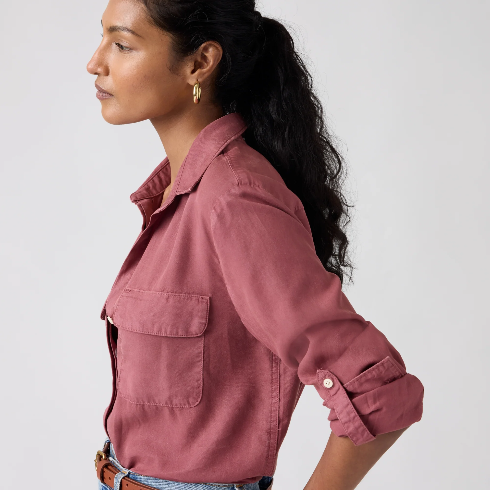 LEVI'S® WOMEN'S ELAINE UTILITY SHIRT - PINK - Image 4