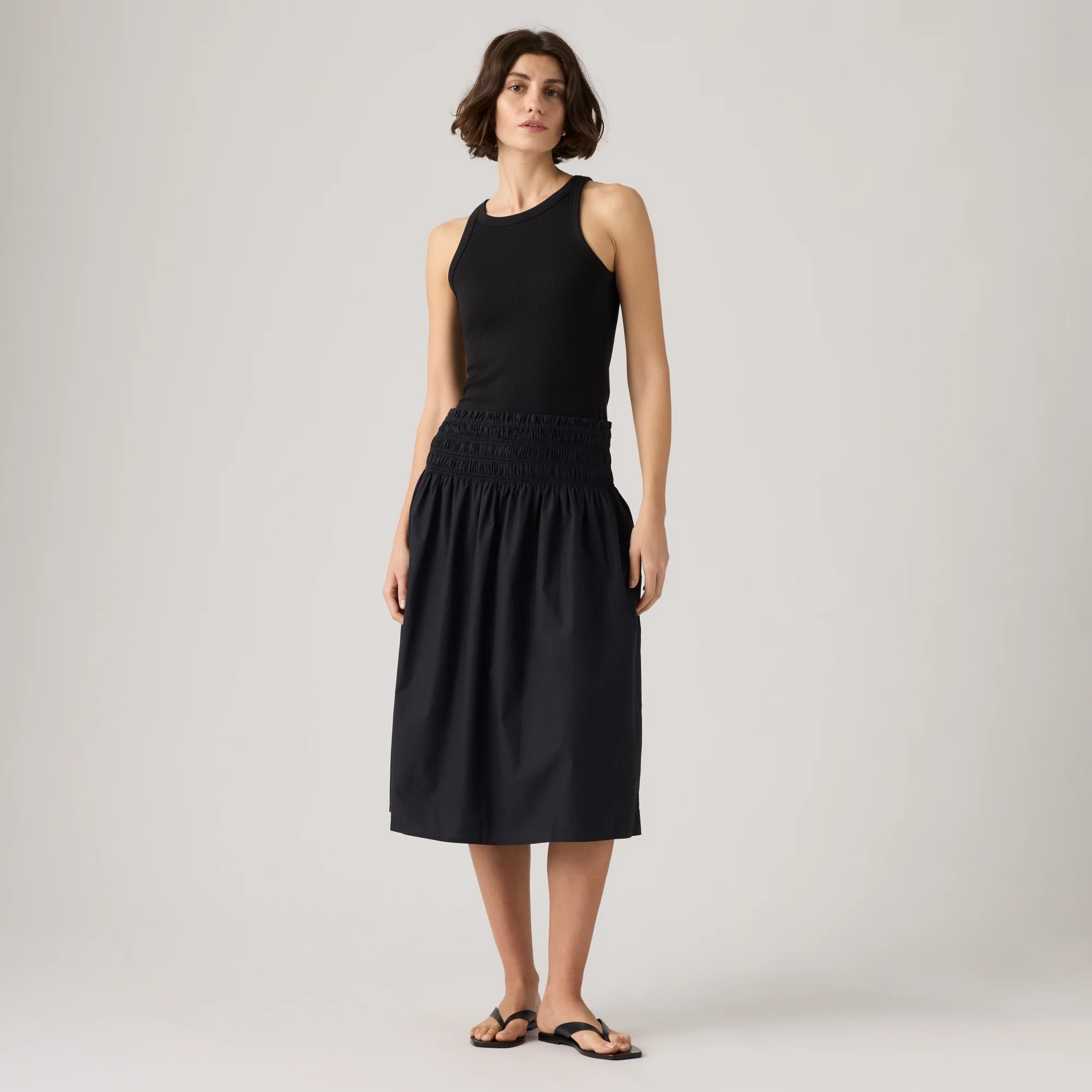 LEVI'S® WOMEN'S EVERDEEN MIDI SKIRT - BLACK - Image 2