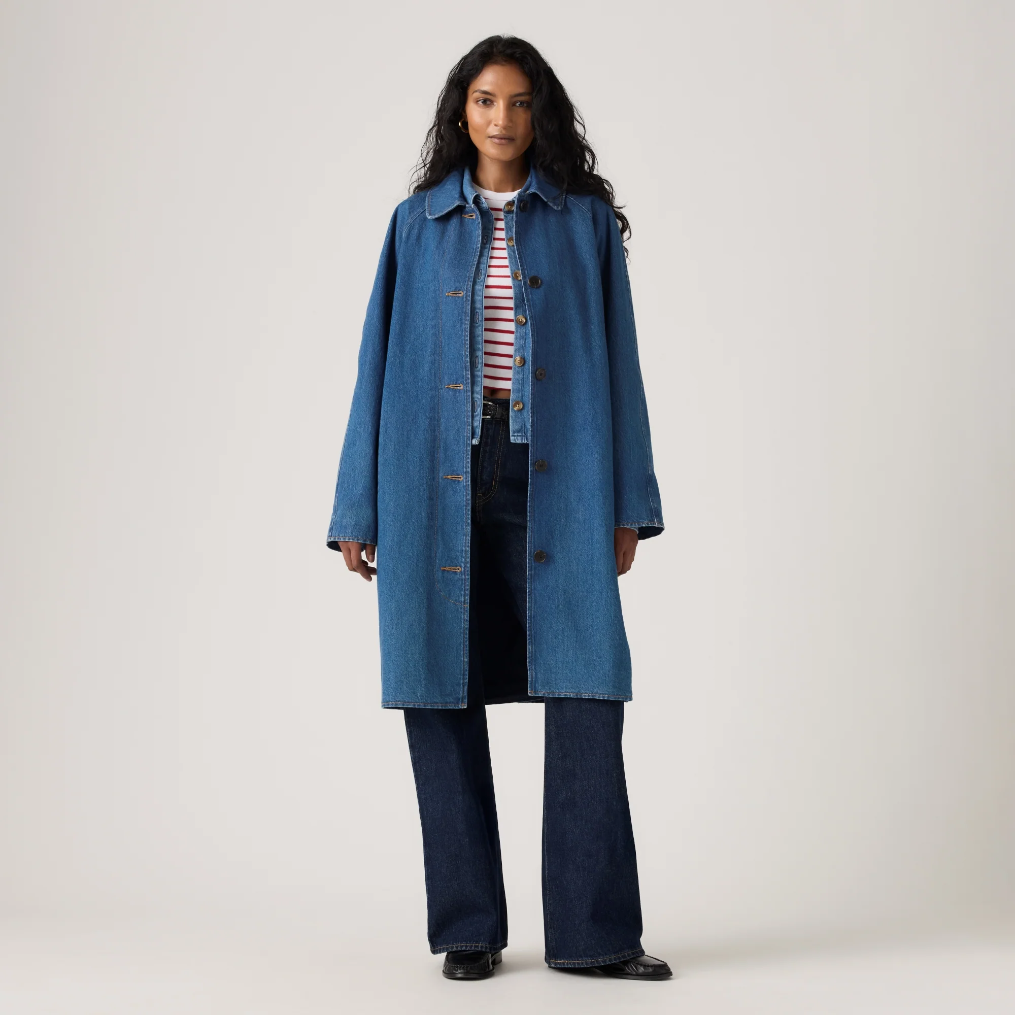 LEVI'S® WOMEN'S FRANKIE MAC TRENCH COAT - DARK INDIGO FLAT FINISH - Image 2