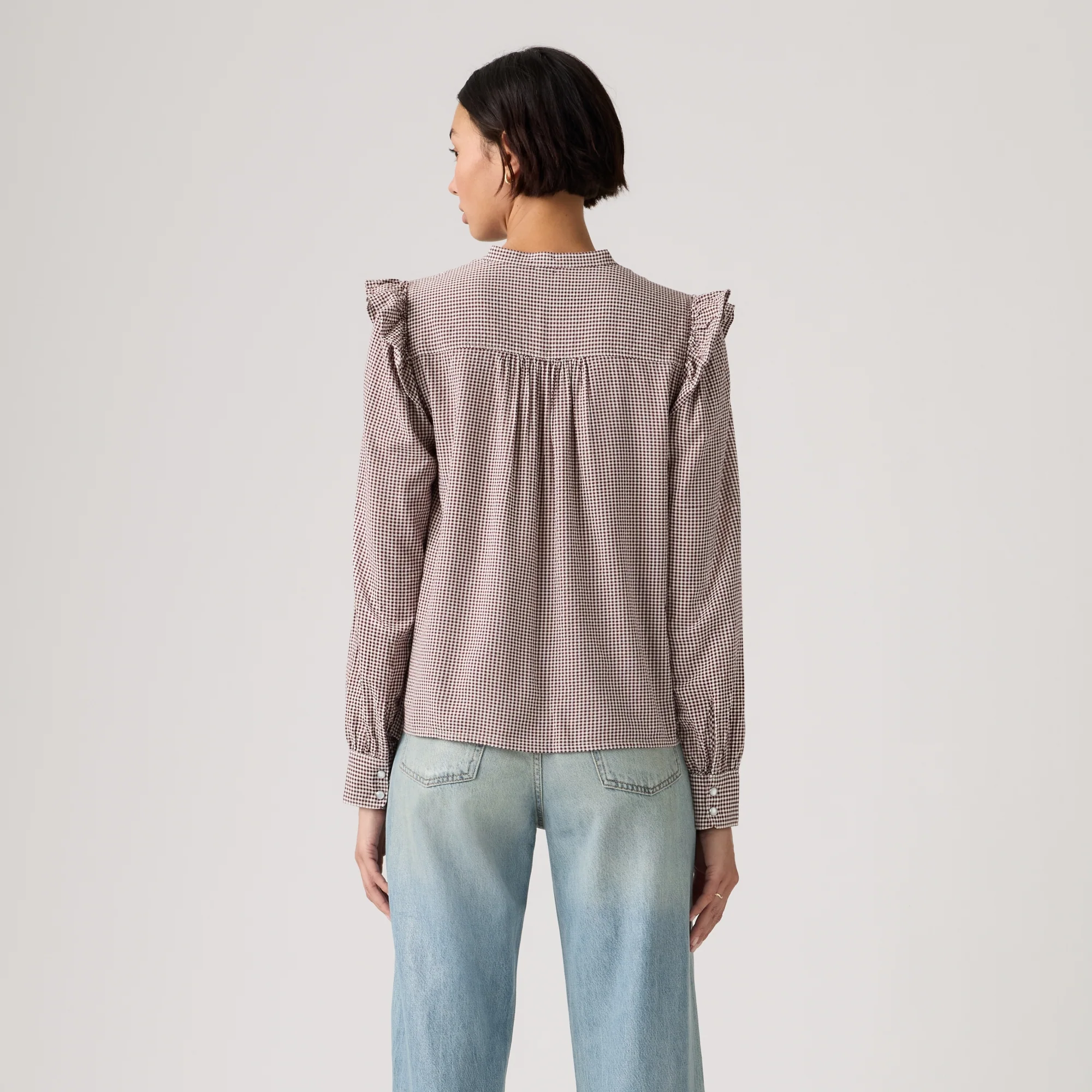 LEVI'S® WOMEN'S GIANNA LONG-SLEEVE BLOUSE - RED - Image 3