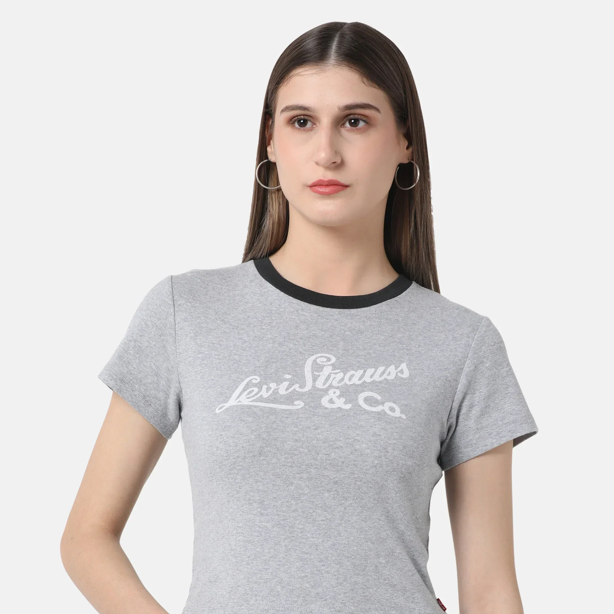 LEVI'S® WOMEN'S GRAPHIC ESSENTIAL SPORTY TEE - GREY - Image 3