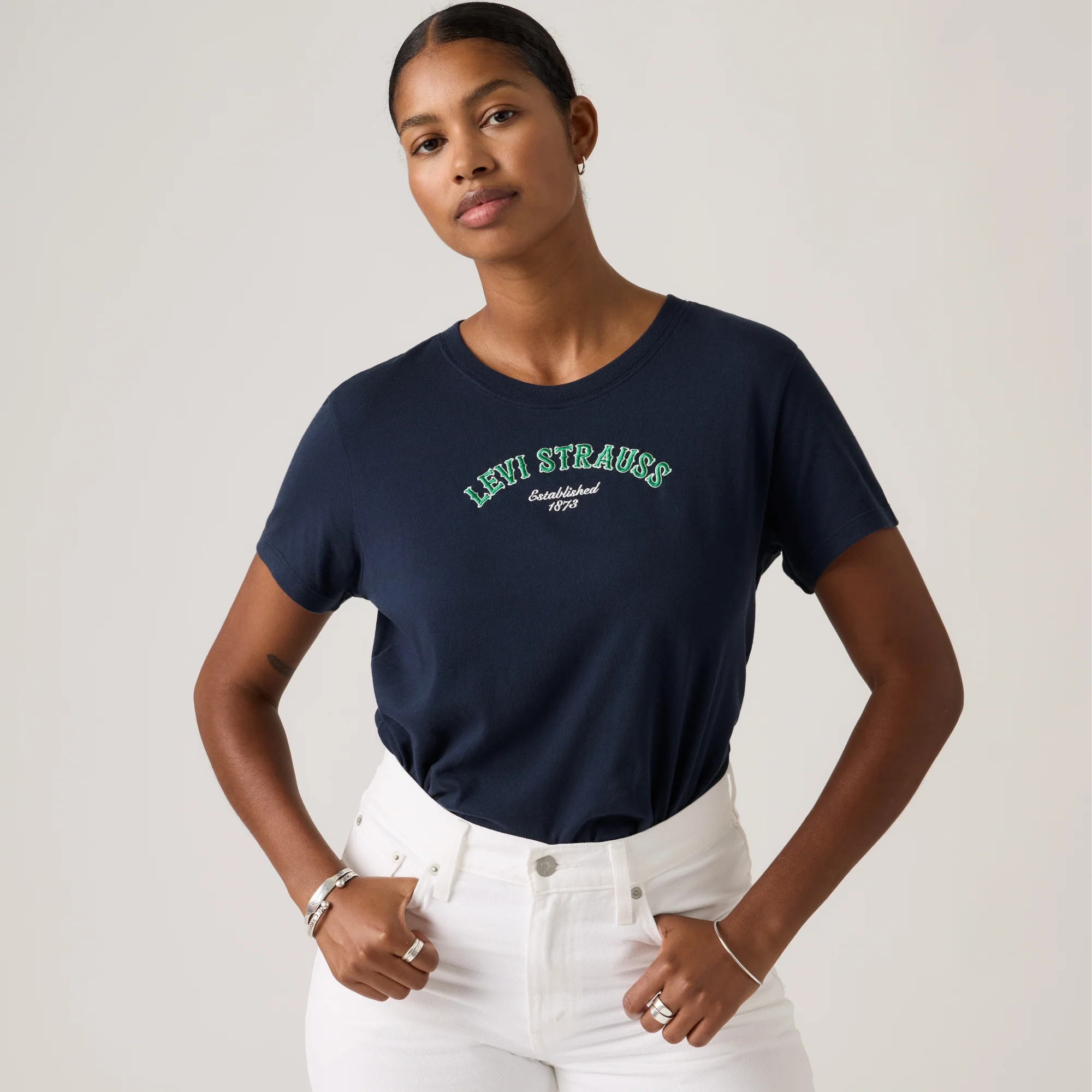 LEVI'S® WOMEN'S GRAPHIC FAVORITE TEE - BLUE - Image 4