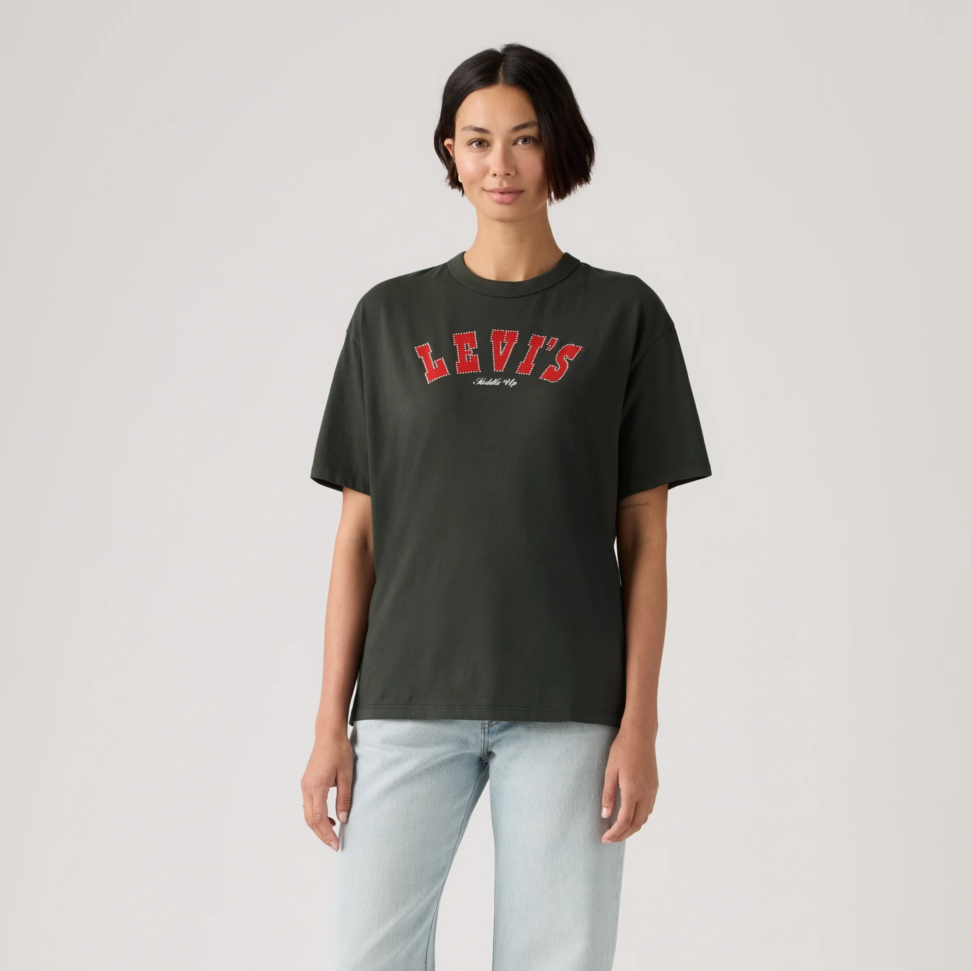 LEVI'S® WOMEN'S GRAPHIC TABOR T-SHIRT - BLACK - Image 2