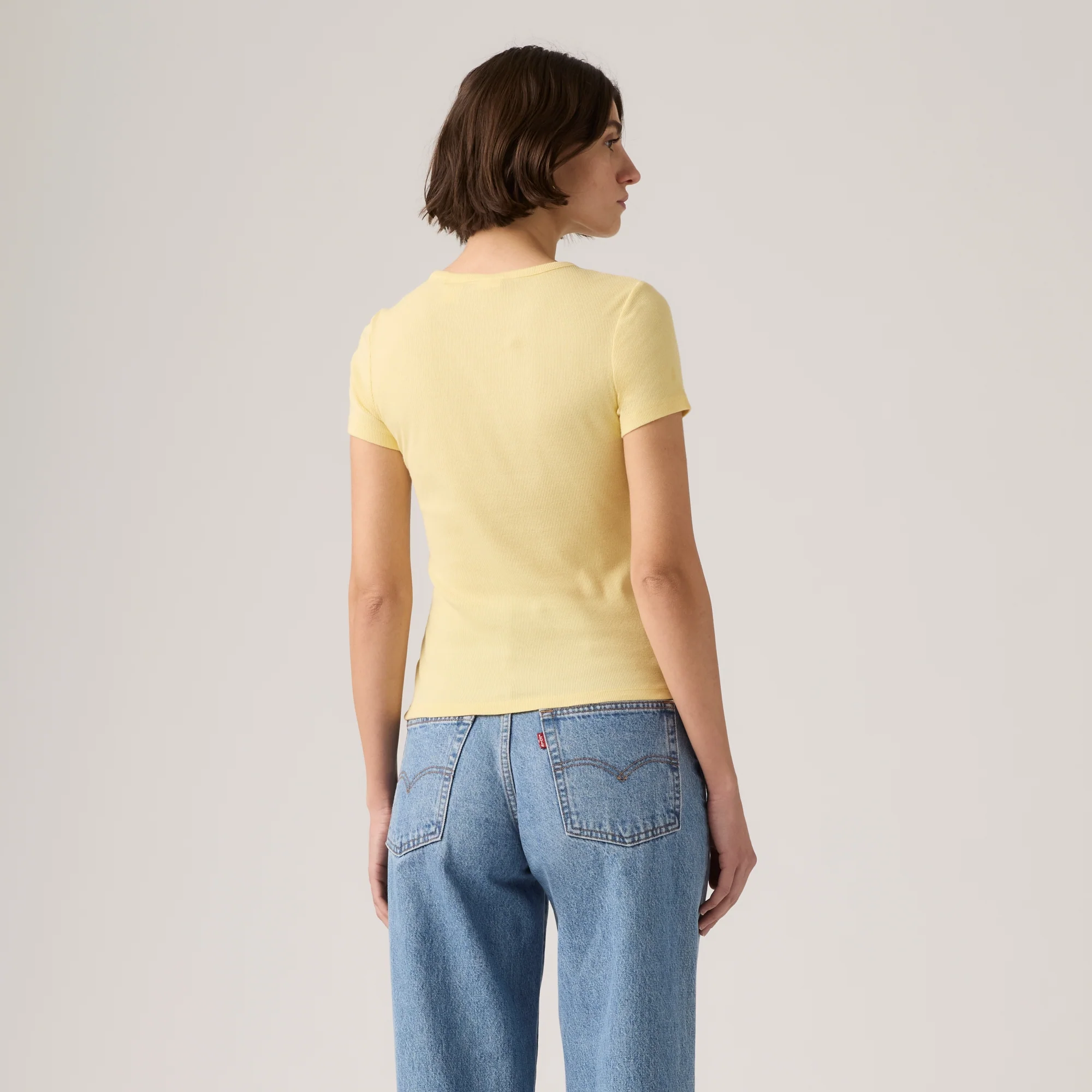 LEVI'S® WOMEN'S HAYES TEE - MED INDIGO - WORN IN - Image 3