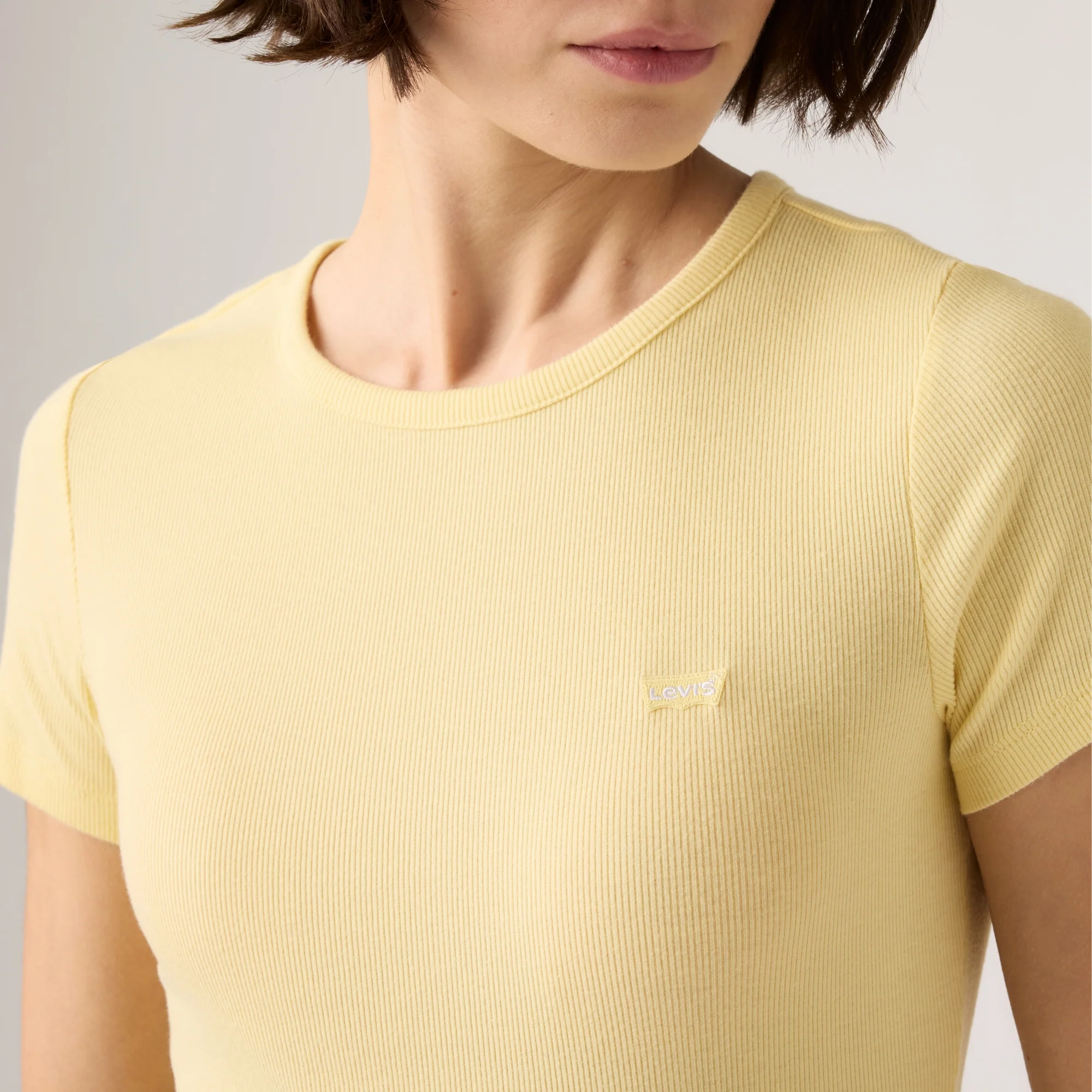 LEVI'S® WOMEN'S HAYES TEE - MED INDIGO - WORN IN - Image 4