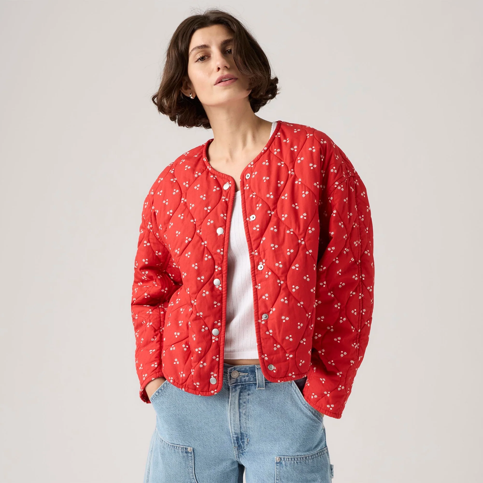 LEVI'S® WOMEN'S JOSIE QUILTED LINER JACKET - RED