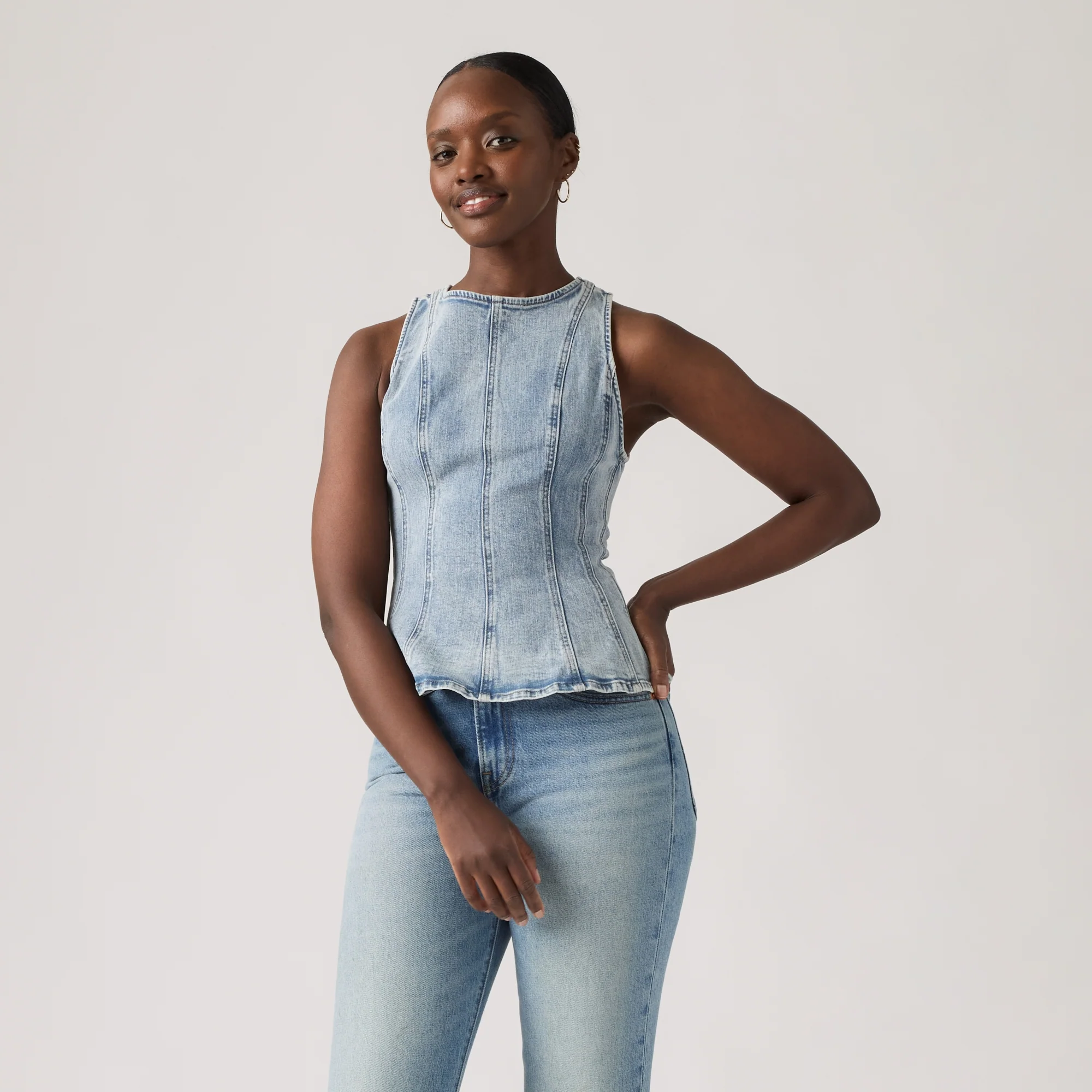 LEVI'S® WOMEN'S LEIGHTON PEPLUM TOP - MULTI COLOUR - Image 2