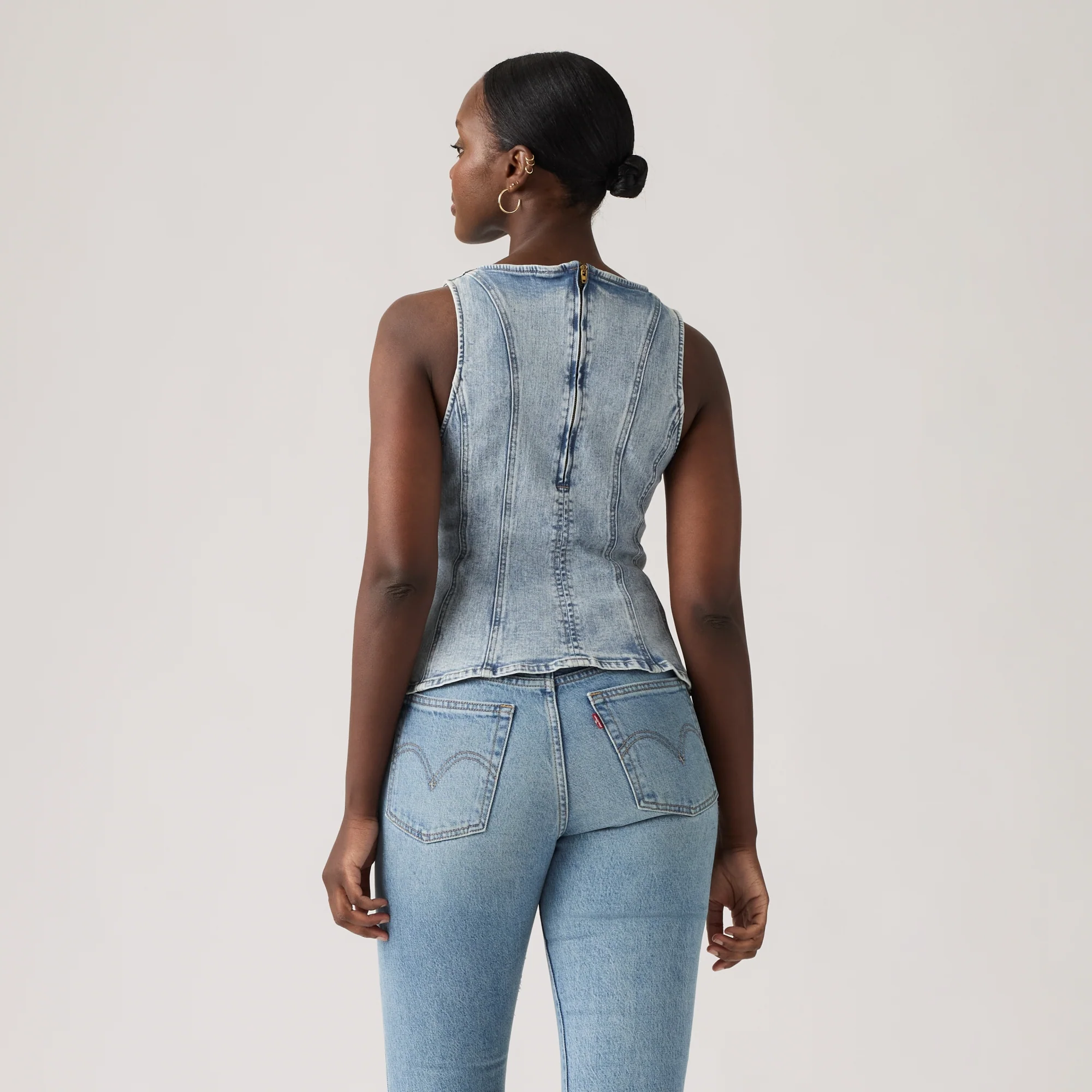 LEVI'S® WOMEN'S LEIGHTON PEPLUM TOP - MULTI COLOUR - Image 3
