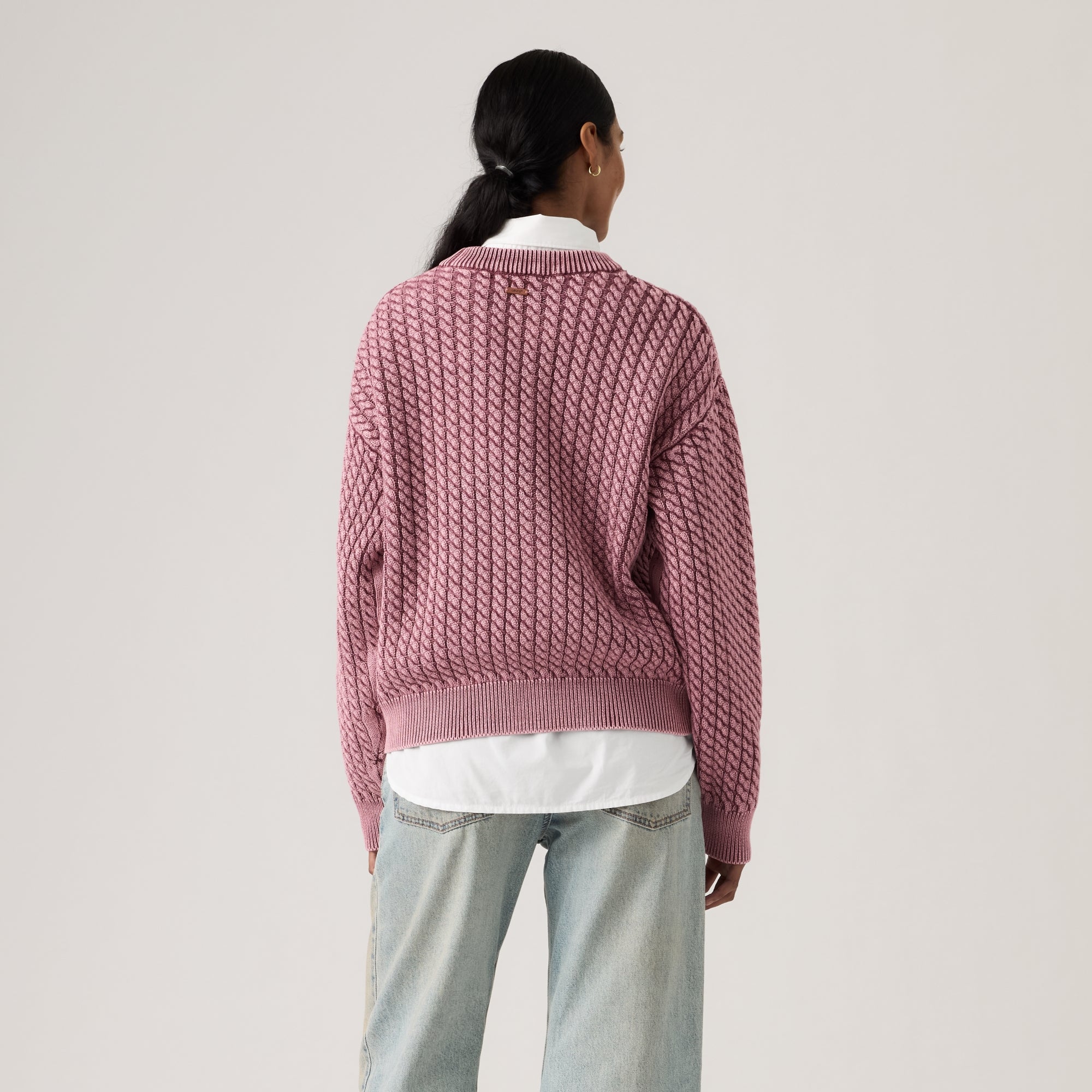 LEVI'S® WOMEN'S LEILAH CABLE CREWNECK SWEATER - MULTI COLOUR - Image 3