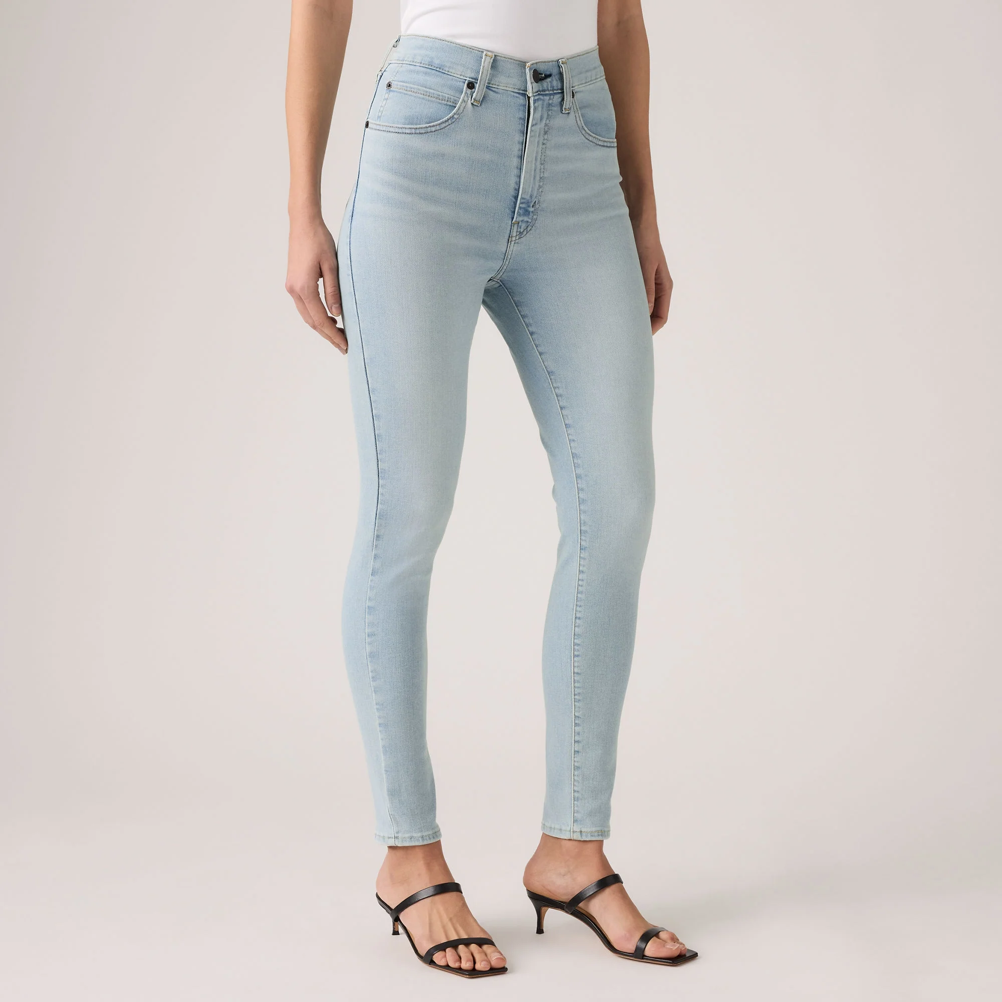 LEVI'S® WOMEN'S RETRO HIGH SKINNY JEANS - MED INDIGO - WORN IN - Image 5