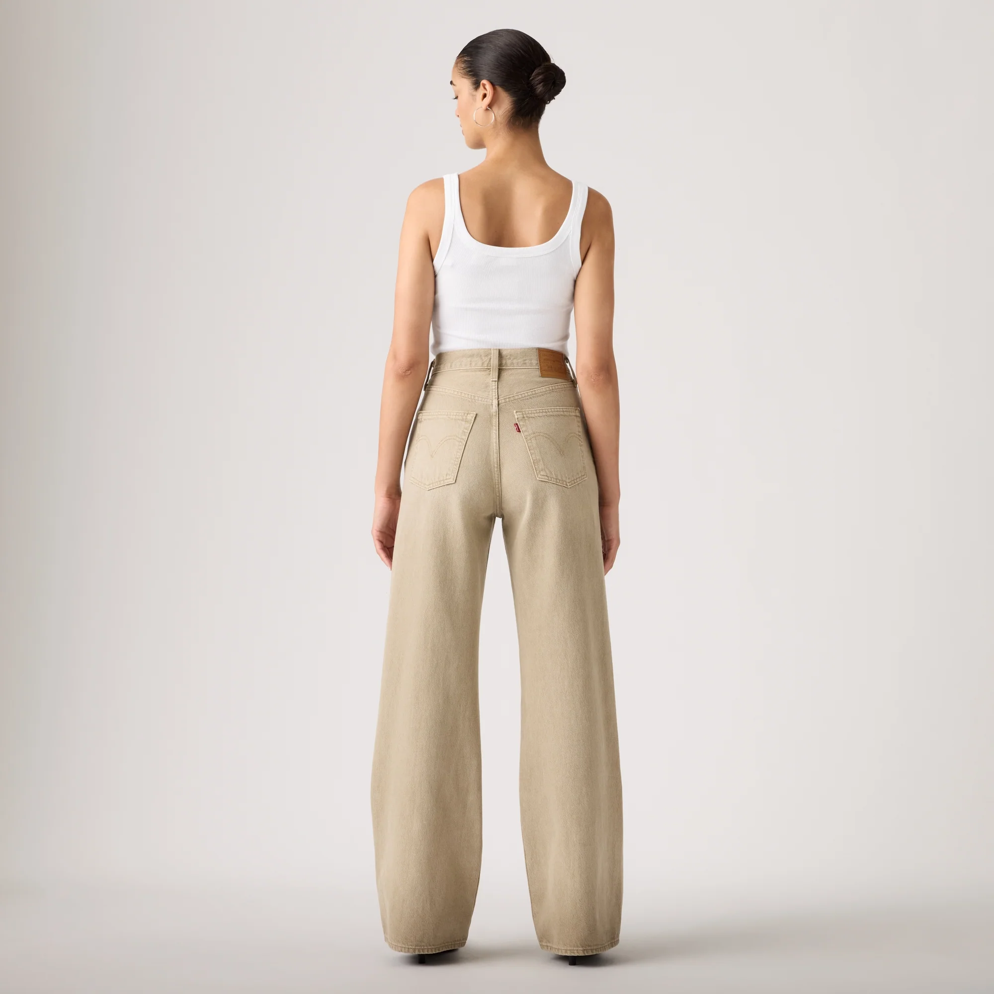 LEVI'S® WOMEN'S RIBCAGE WIDE-LEG JEANS - TAN - Image 3