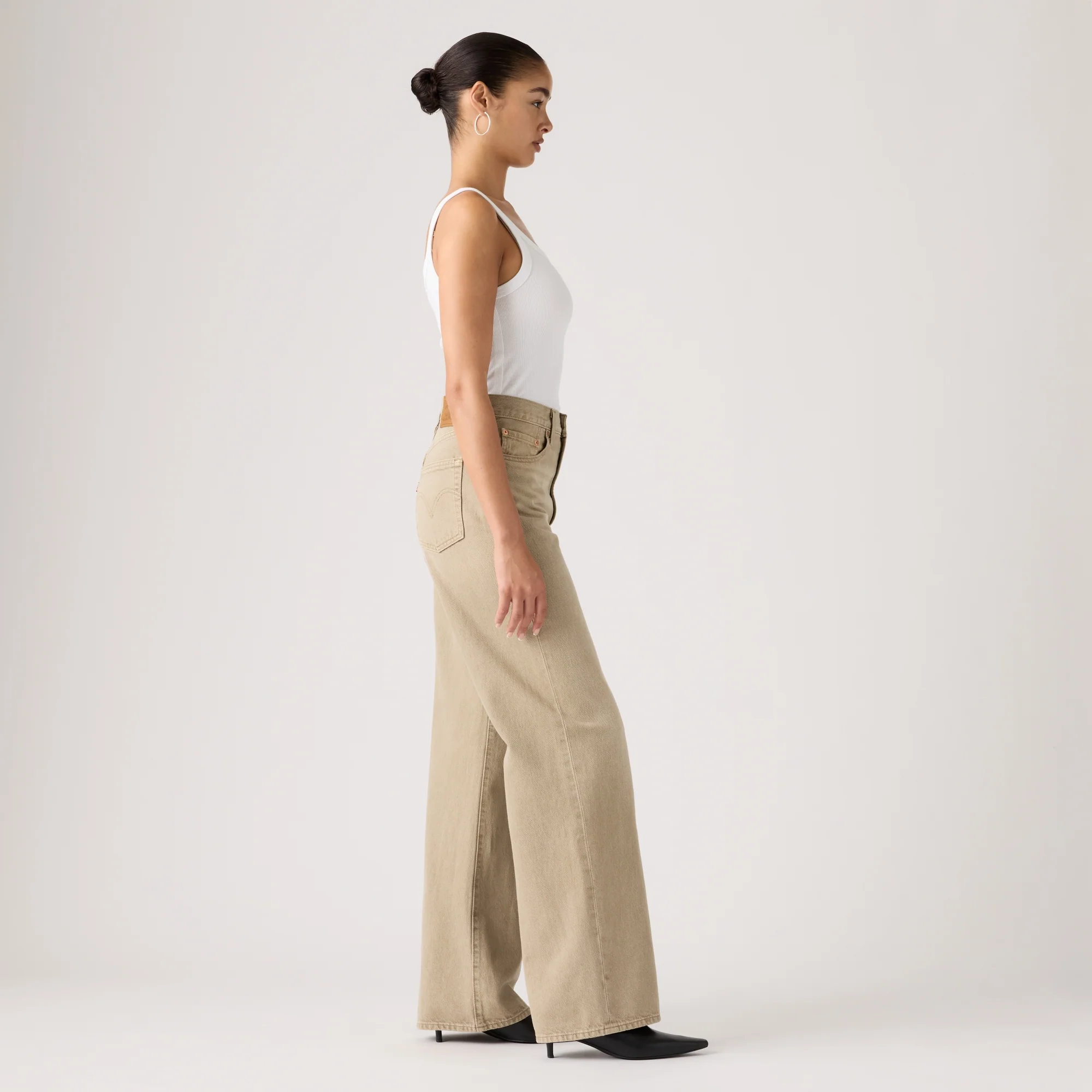 LEVI'S® WOMEN'S RIBCAGE WIDE-LEG JEANS - TAN - Image 4