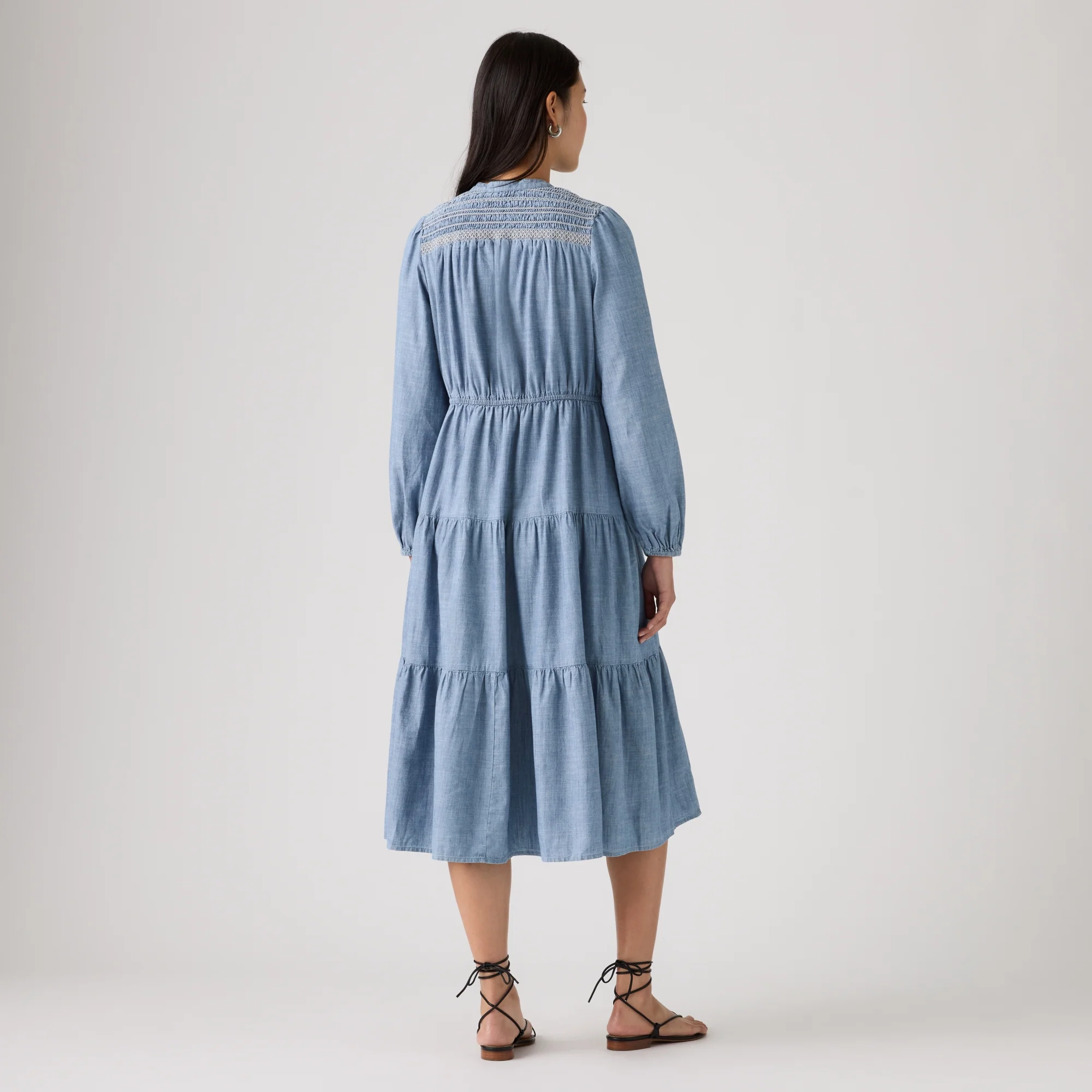 LEVI'S® WOMEN'S SEREN LONG-SLEEVE MIDI DRESS - MULTI COLOUR - Image 3