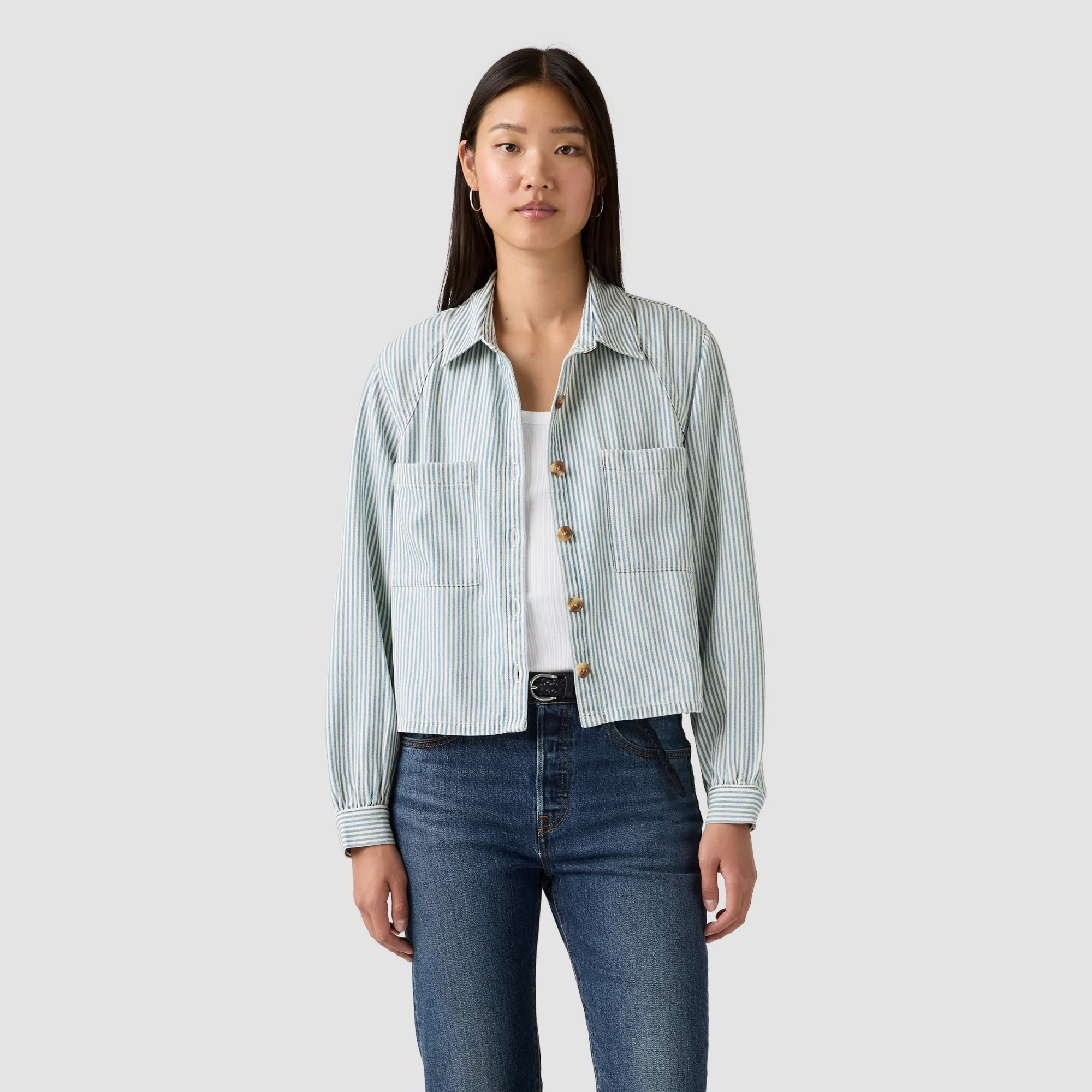 LEVI'S® WOMEN'S TINI LONG-SLEEVE UTILITY SHIRT - MULTI COLOUR - Image 2