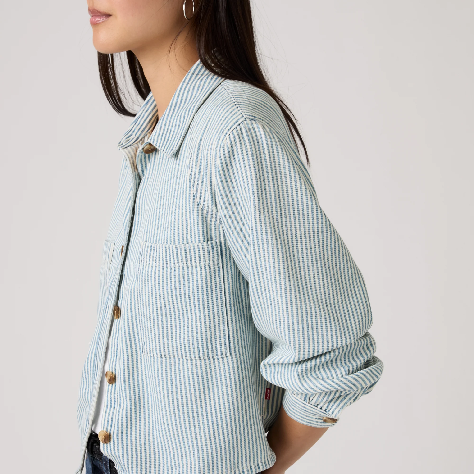 LEVI'S® WOMEN'S TINI LONG-SLEEVE UTILITY SHIRT - MULTI COLOUR - Image 4