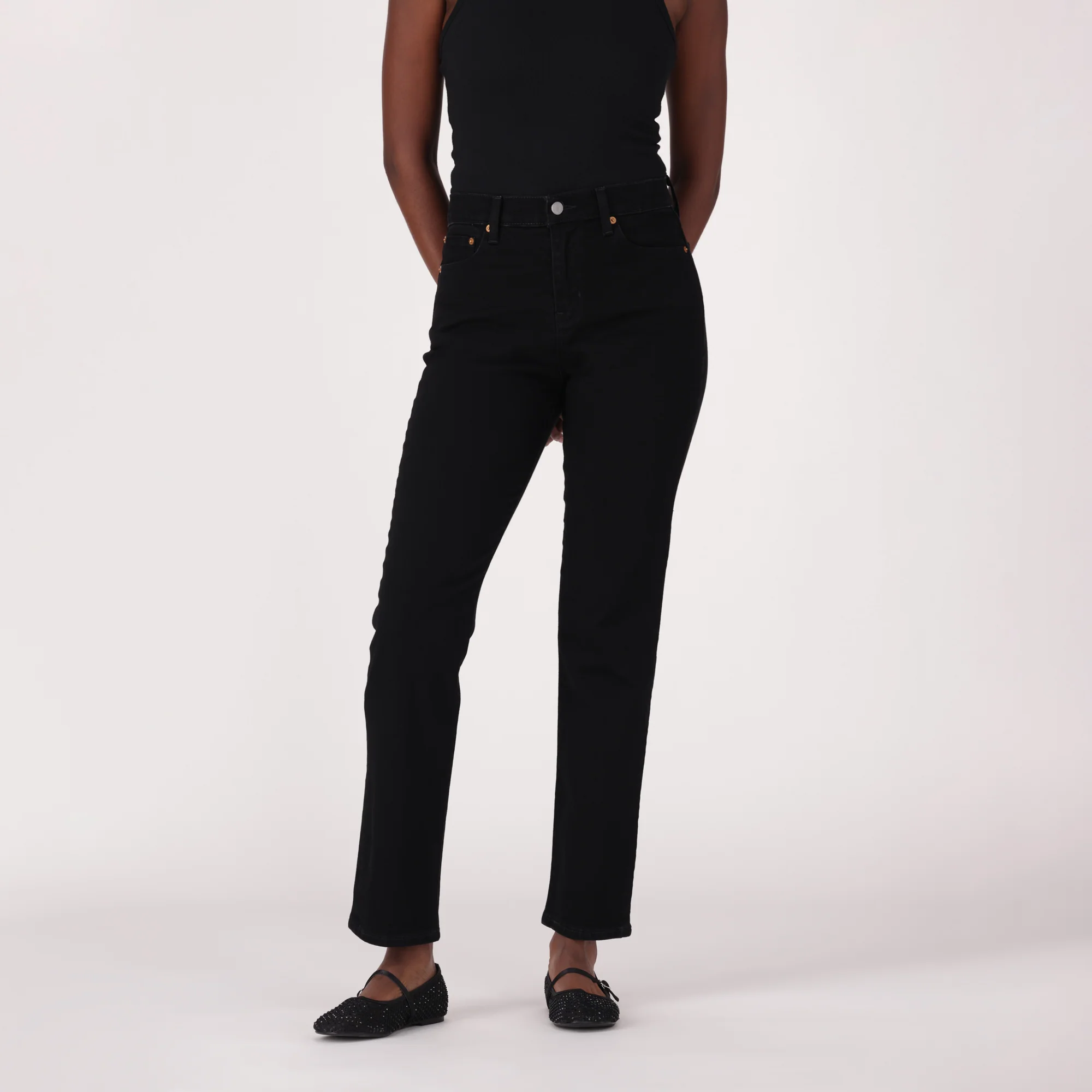LEVI'S® WOMEN'S WEDGIE SLIM JEANS - BLACK - Image 2
