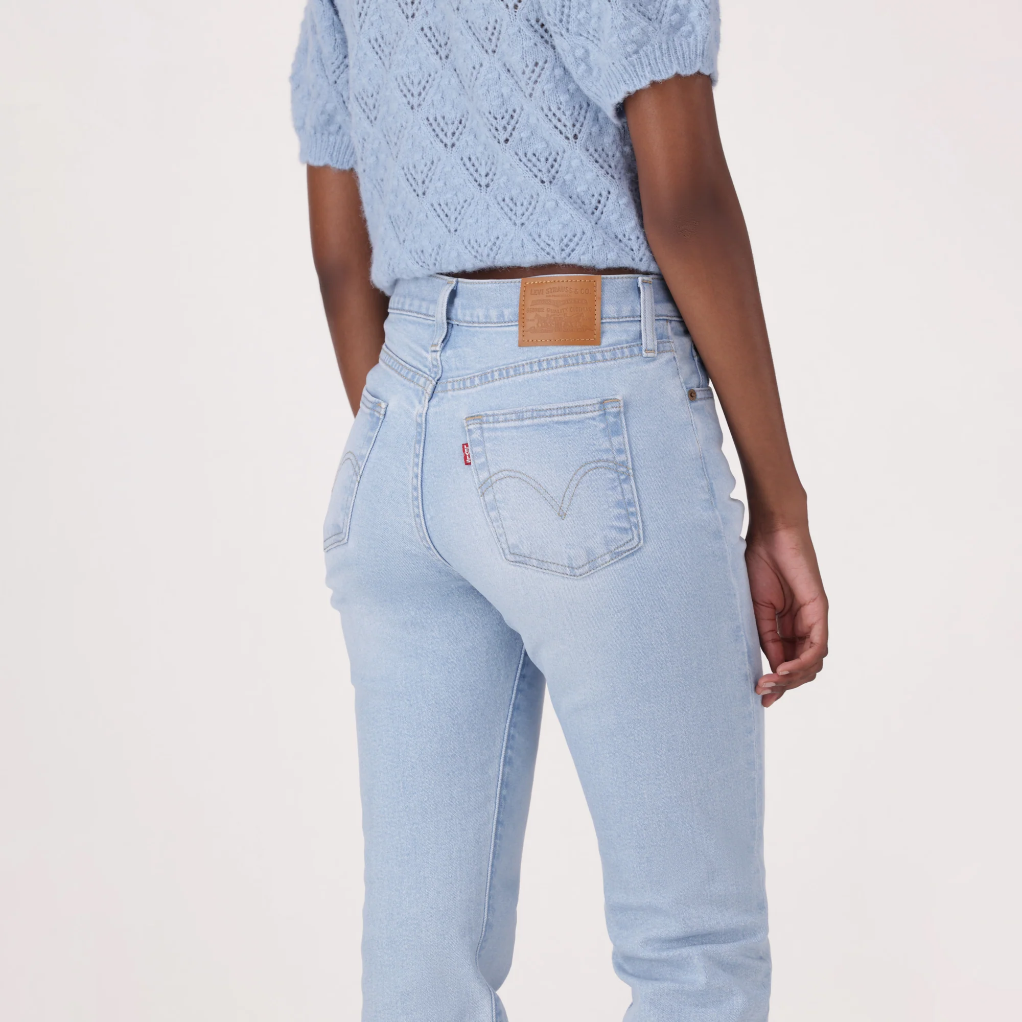 LEVI'S® WOMEN'S WEDGIE SLIM JEANS - LIGHT INDIGO - WORN IN - Image 5