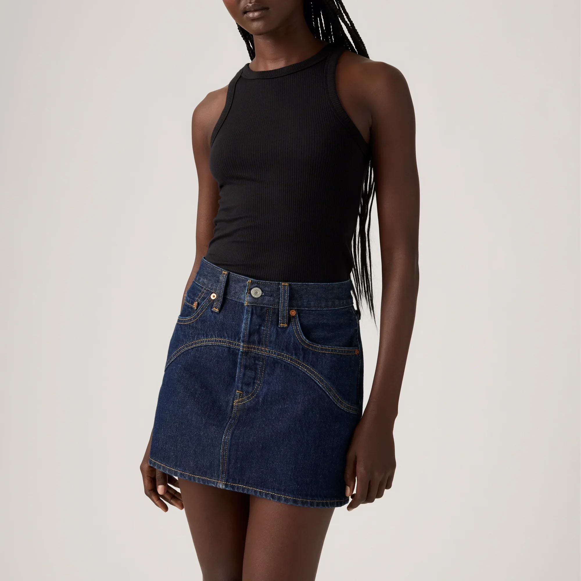 LEVI'S® WOMEN'S WESTERN ICON SKIRT - DARK INDIGO FLAT FINISH - Image 5