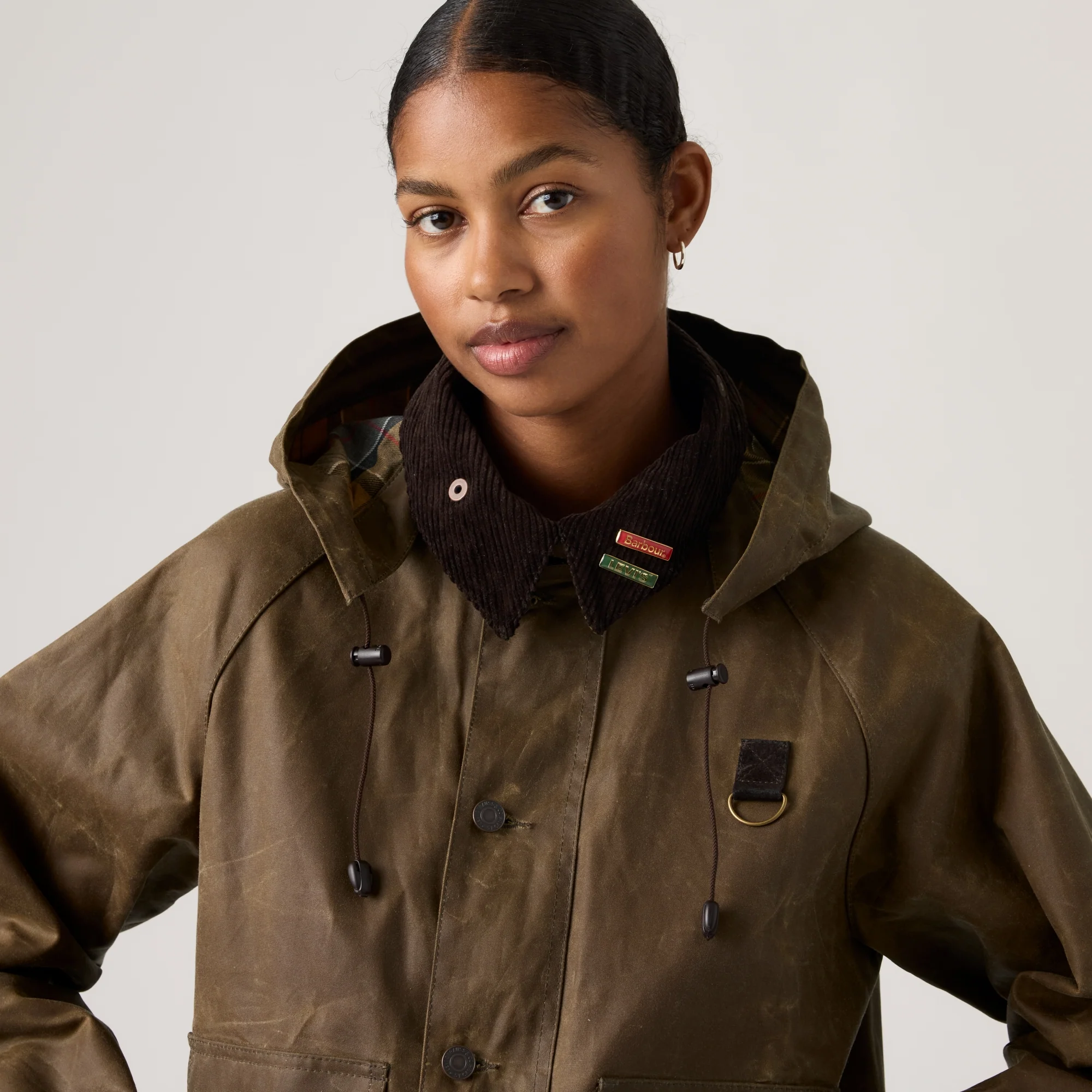 LEVI'S® X BARBOUR SPEY WAXED JACKET - BROWN - Image 4
