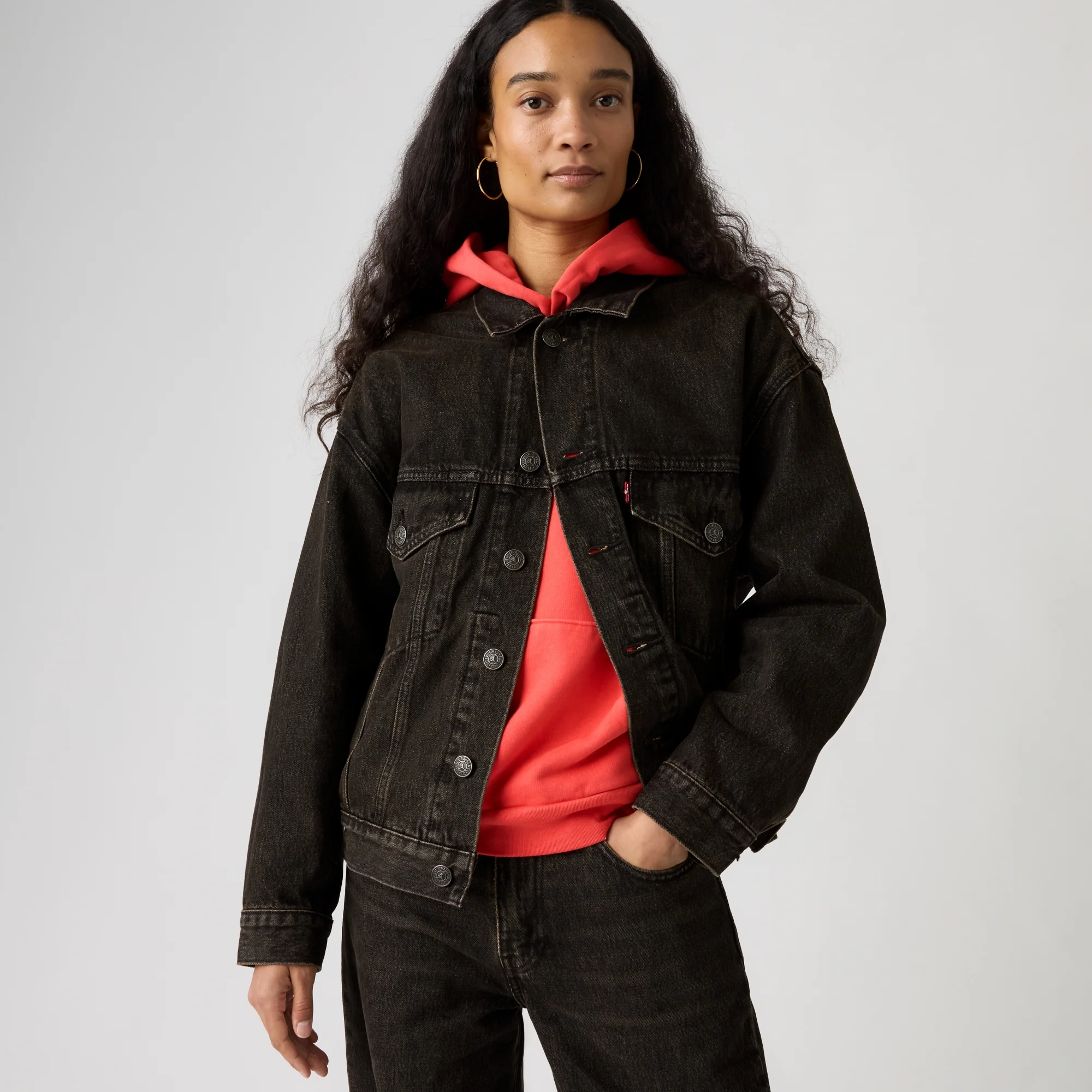 LEVI'S® X JORDAN TYPE III TRUCKER JACKET - BLACK - Image 4