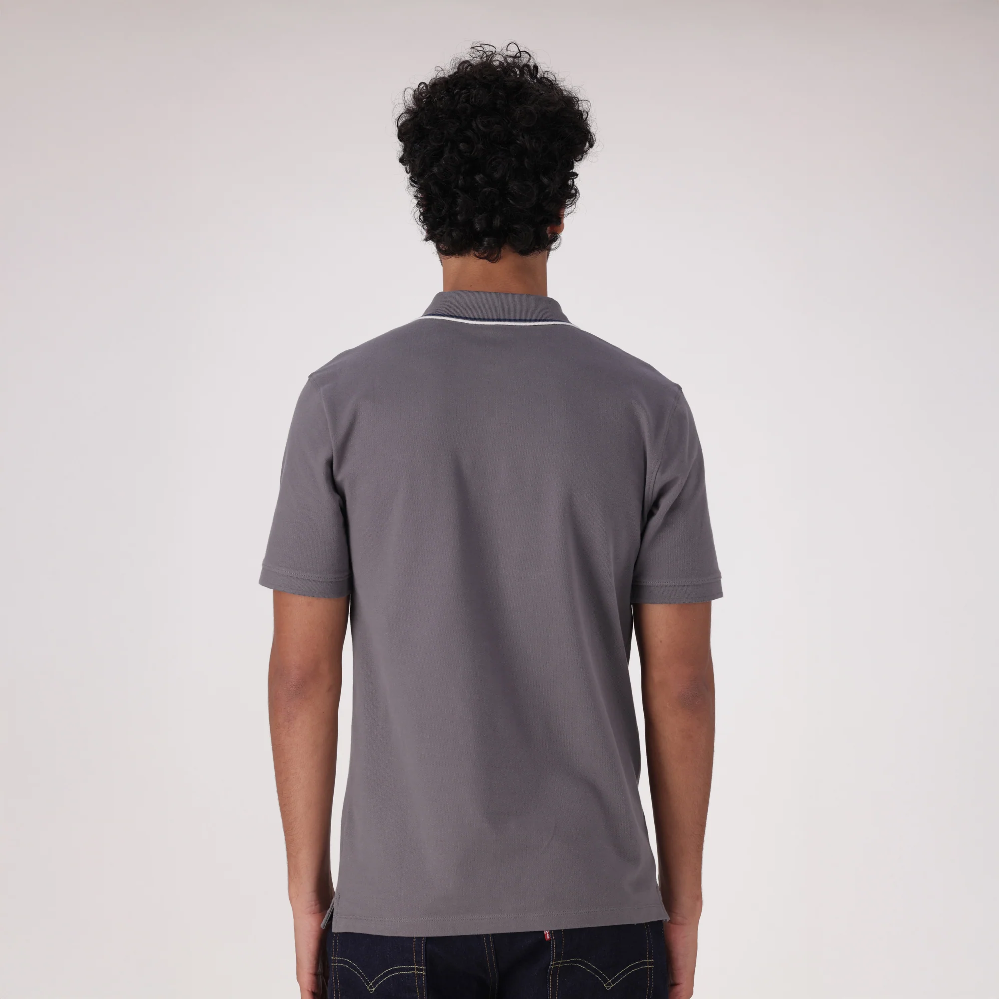LEVI'S® MEN’S SLIM HOUSEMARK POLO SHIRT - GREY - Image 3