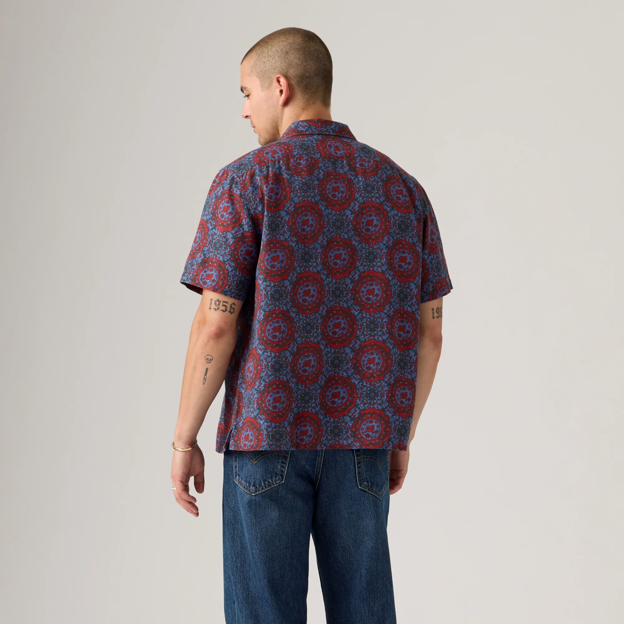 LEVI'S® MEN'S SHORT-SLEEVE SUNSET STANDARD CAMP SHIRT - MULTI COLOUR - Image 3