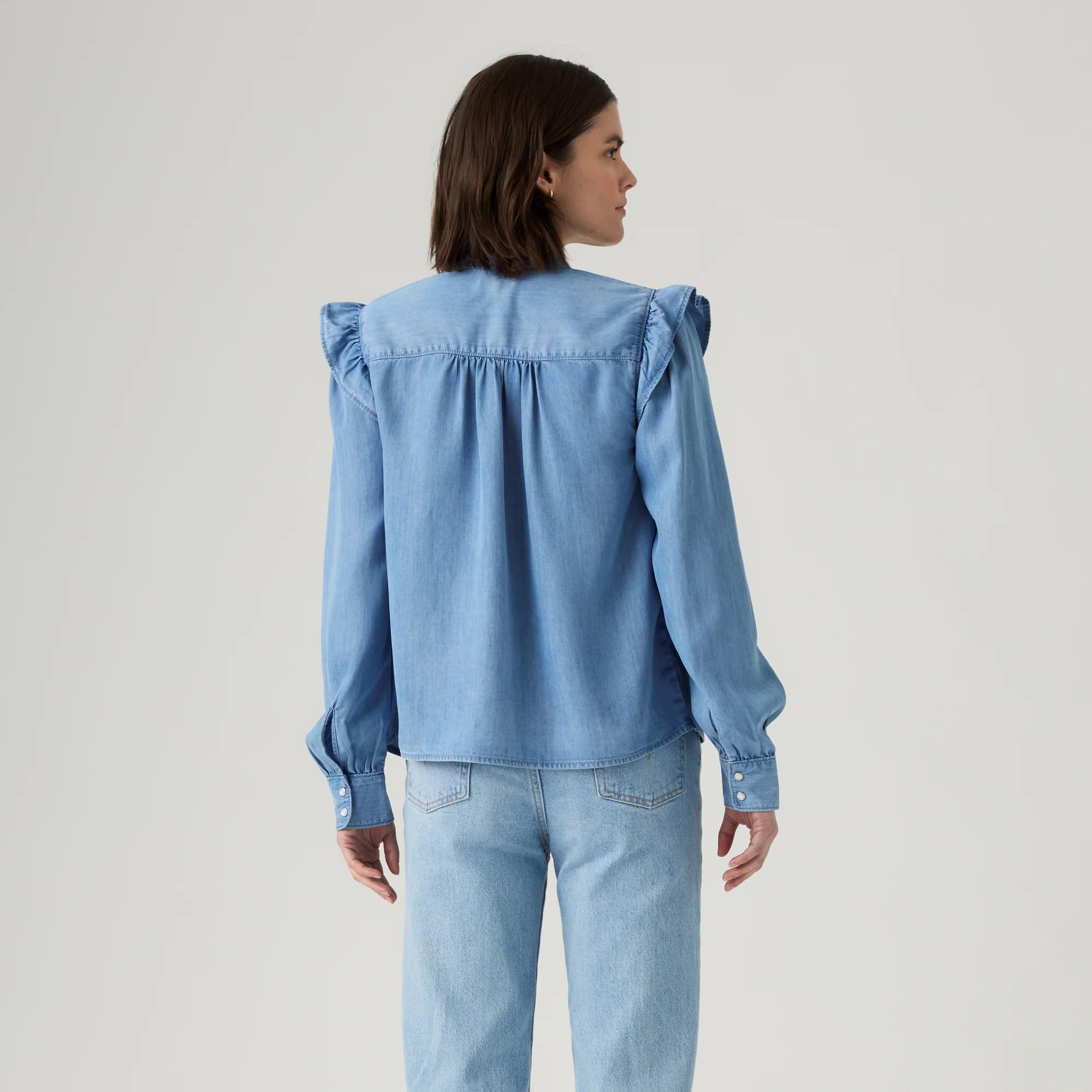 LEVI'S® WOMEN'S GIANNA LONG-SLEEVE BLOUSE - MULTI COLOUR - Image 3