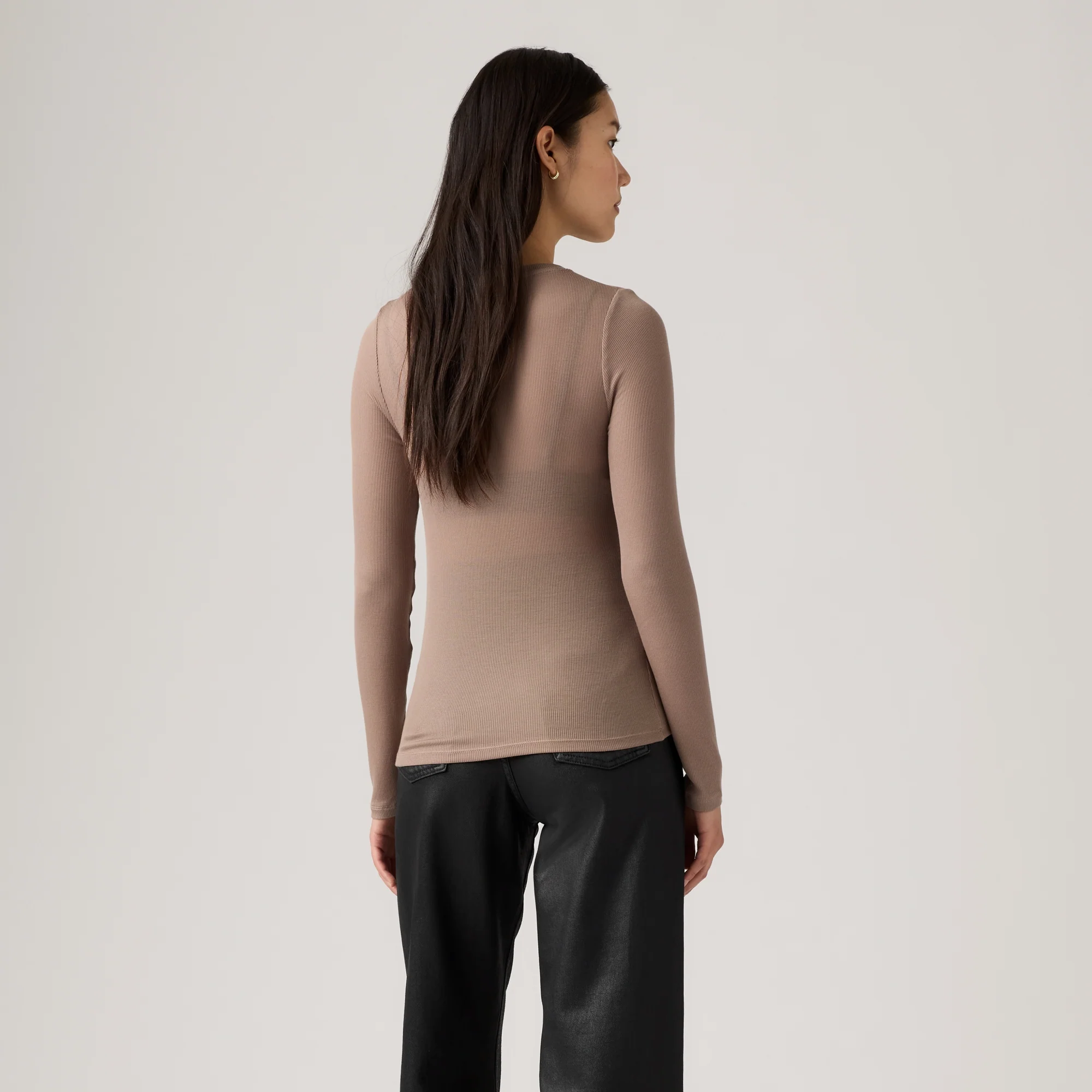 LEVI'S® WOMEN'S SHEER LONG-SLEEVE LAYERING TOP - NEUTRAL - Image 3