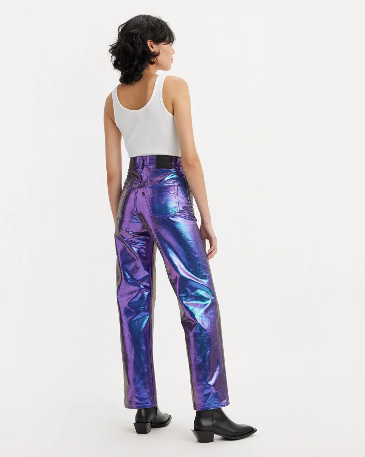 LEVI'S® WOMEN'S RIBCAGE STRAIGHT ANKLE JEANS - PURPLE - Image 6